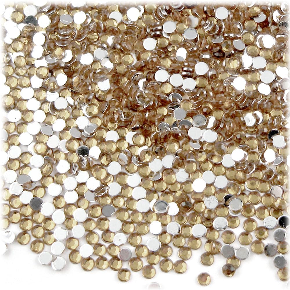 The Crafts Outlet 1,440pc Rhinestones Round 3mm (10ss) Flatback Hot Pink or Rose HPK
