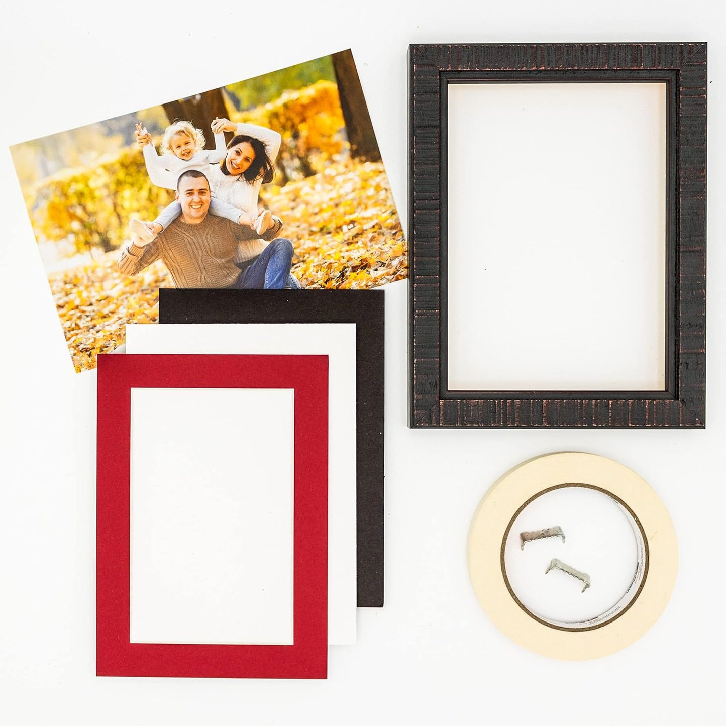 6x8 Mat for 8x10 Frame - Precut Mat Board Acid-Free Deep Red 6x8 Photo Matte Made to Fit a 8x10 Picture Frame, Premium Matboard for Family Photos, Show Kits, Art, Picture Framing, Pack of 25 Mats