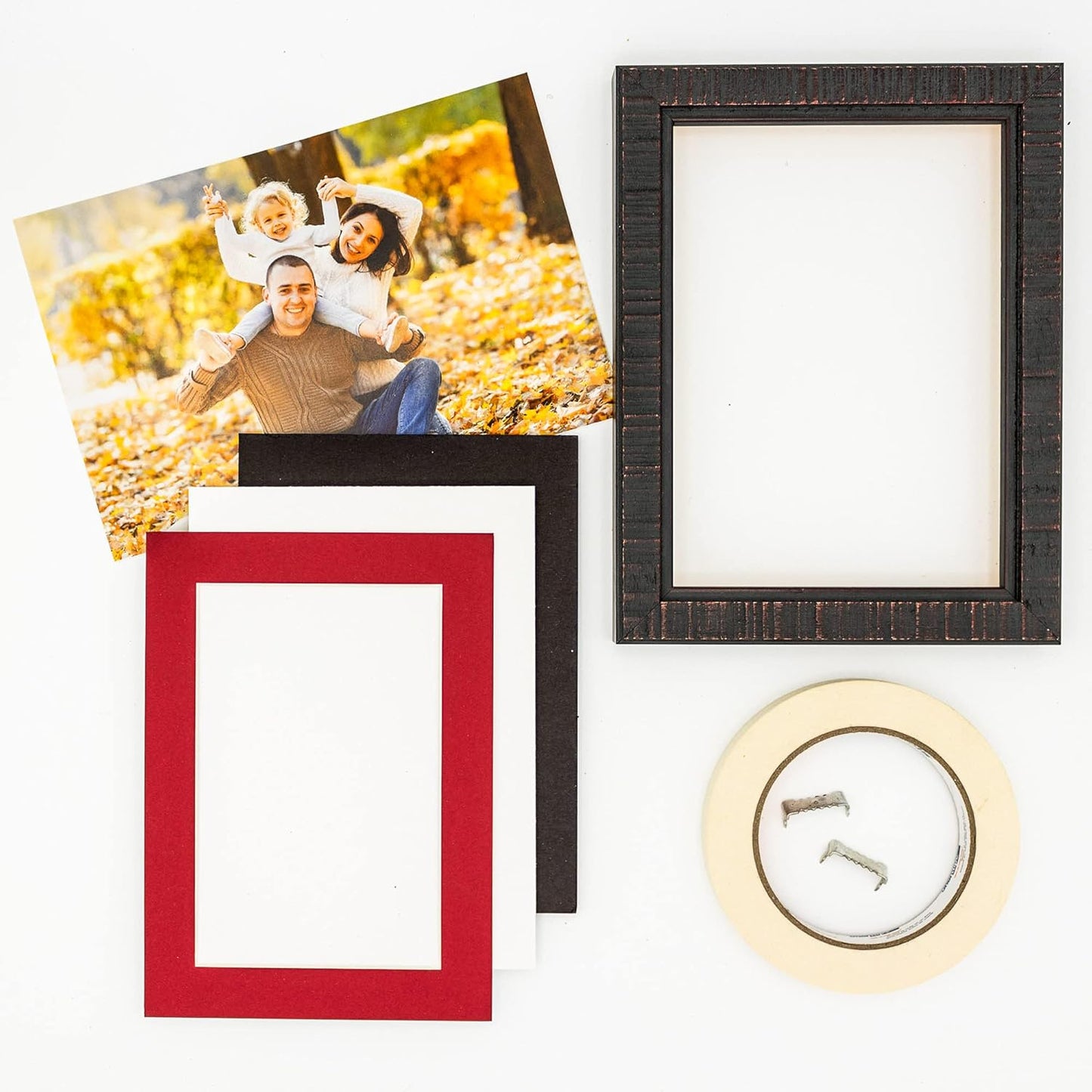5x7 Mat for 8.5x11 Frame - Precut Mat Board Acid-Free Show Kit with Backing Board, and Clear Bags Deep Red 5x7 Photo Matte Made to Fit a 8.5x11 Picture Frame Matboard for Framing, Pack of 1 Mat