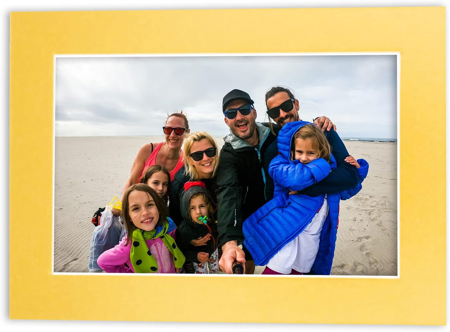 5.5x8.5 Mat for 8.5x11 Frame - Precut Mat Board Acid-Free Metallic Gold 5.5x8.5 Photo Matte For a 8.5x11 Picture Frame, Matboard for Family Photos, Show Kits, Art, Picture Framing, Pack of 1 Mat