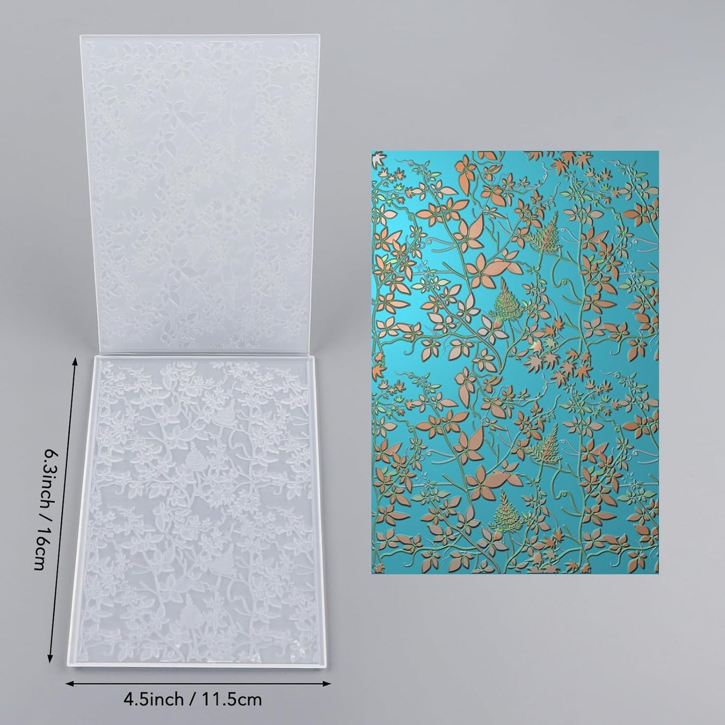 BAOFALI 3D Embossing Folder for Card Making,Red Leaves Plastic Texture Fades Embossing Folder Template for Scrapbooking and Other Paper Craft Album Stamps DIY Decoration 6.3" L x 4.5" W