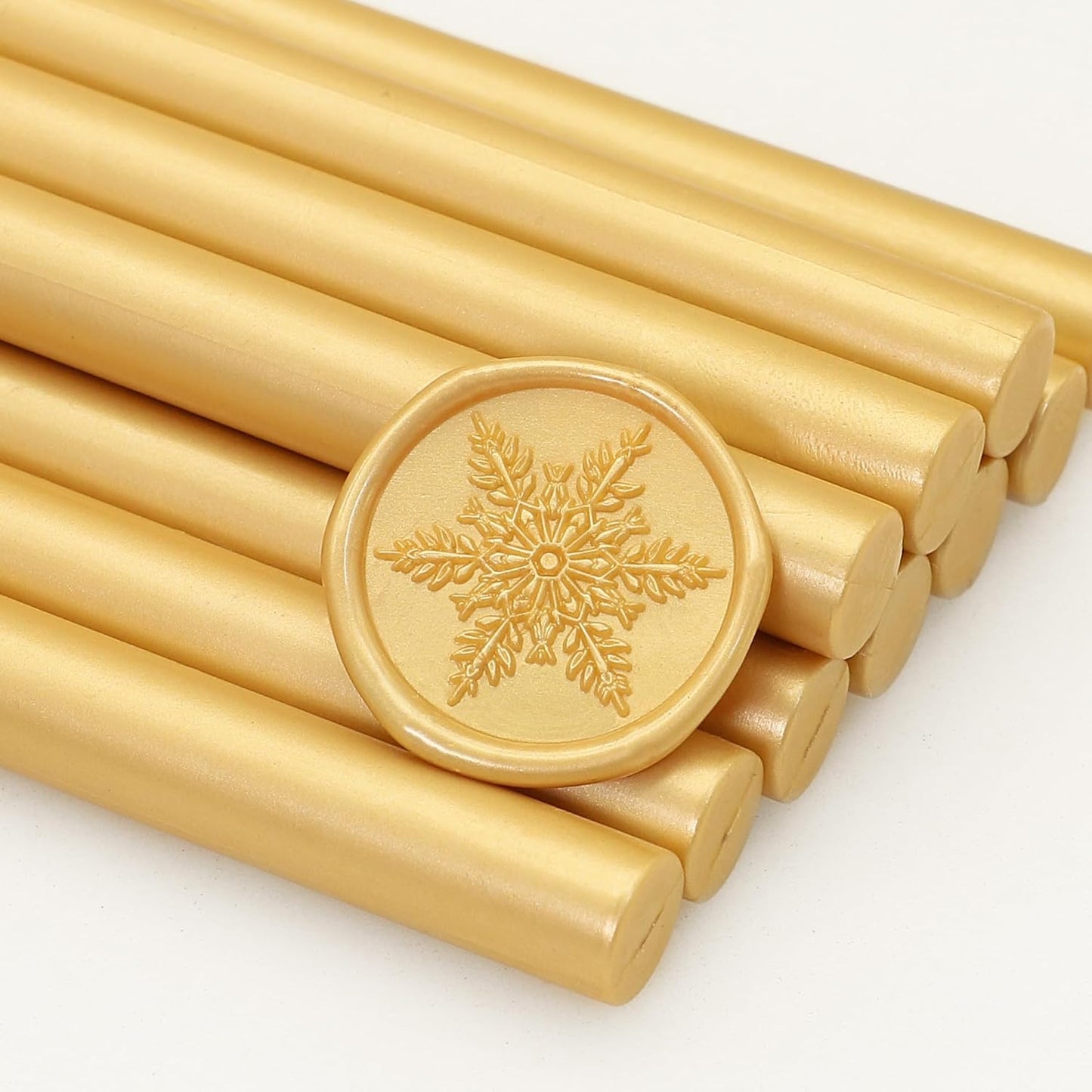 SWANGSA 20 Pieces Glue Gun Sealing Wax Sticks Gold for Wax Seal Stamp, Great for Wedding Invitations, Christmas Cards, Envelopes, Wine Packages, Gift Wrapping (Gold)