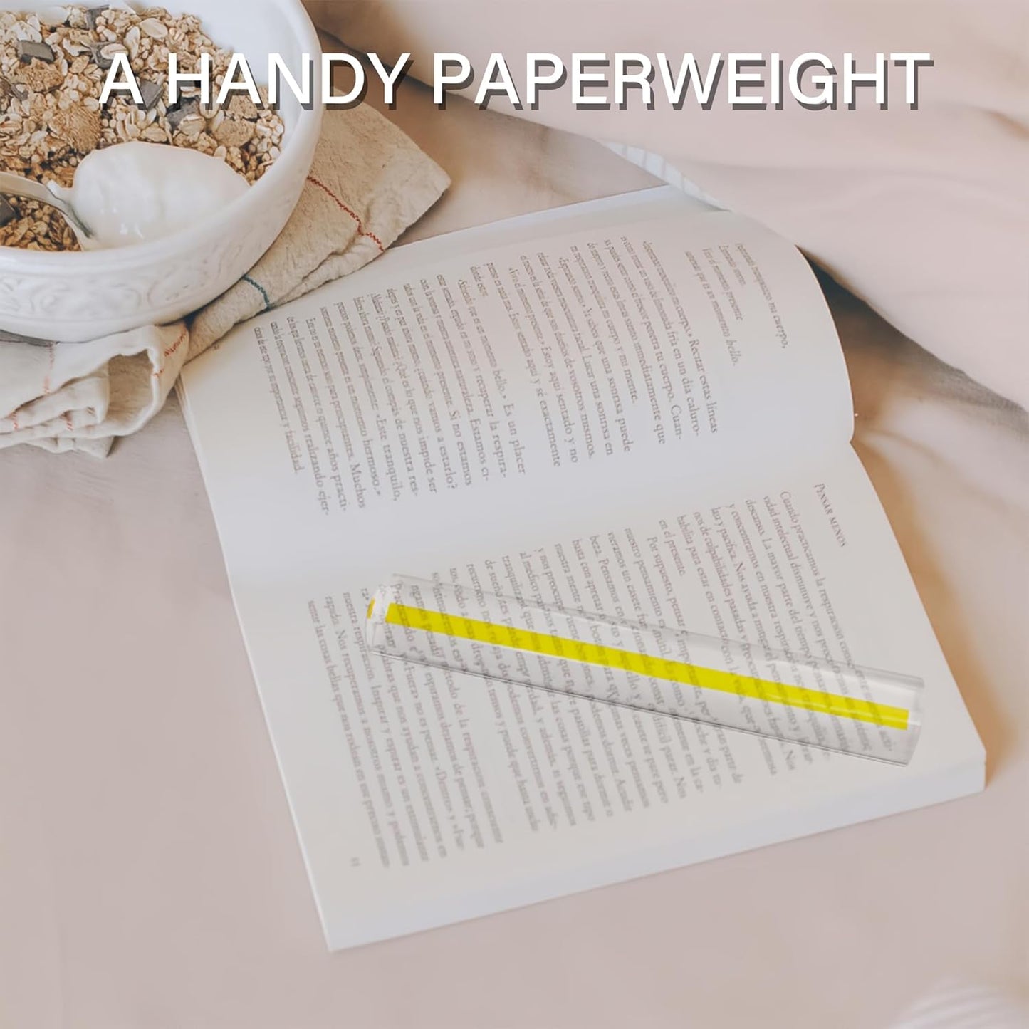 MAGDEPO 2X Bar Magnifying Ruler 6" with Guiding Line & Mini Line Magnifier with Clip for Reading Small Prints, Bible, Books, Newspaper, Documents, Instructions