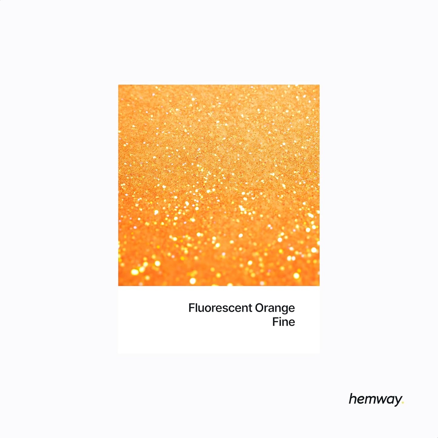 Hemway Polyurethane & Epoxy Resin Glitter 100g / 3.5oz Metallic Crystal Flake Additive for Flooring Jewelry Tumblers Glass Pigment - Fine (1/64" 0.015" 0.4mm) - Fluorescent Orange