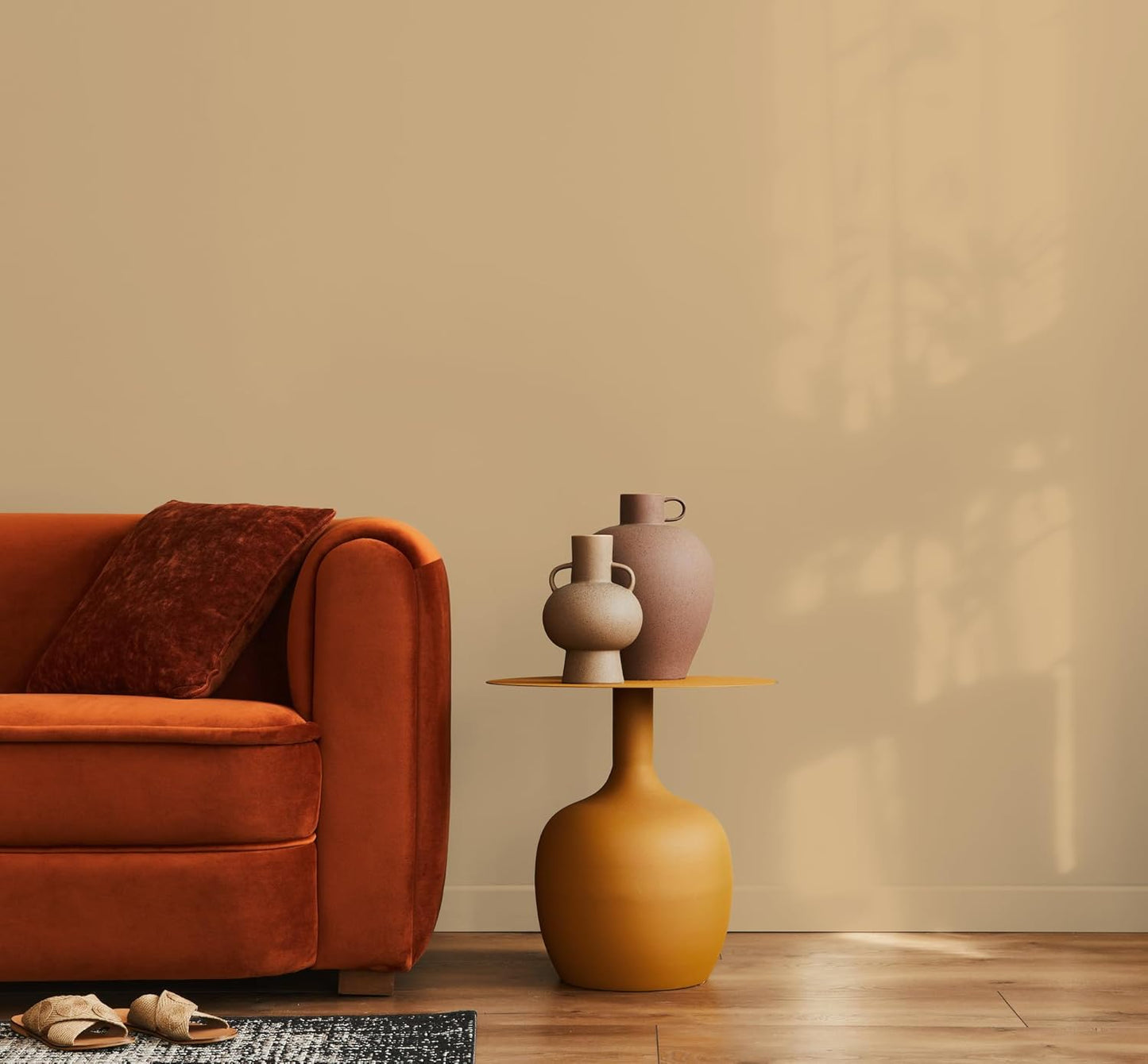 EVOLVE Paint & Primer: Environment-friendly, Low Sheen with One-coat Coverage for Interior & Exterior surfaces (Burlap Brown, 5-Gallon)