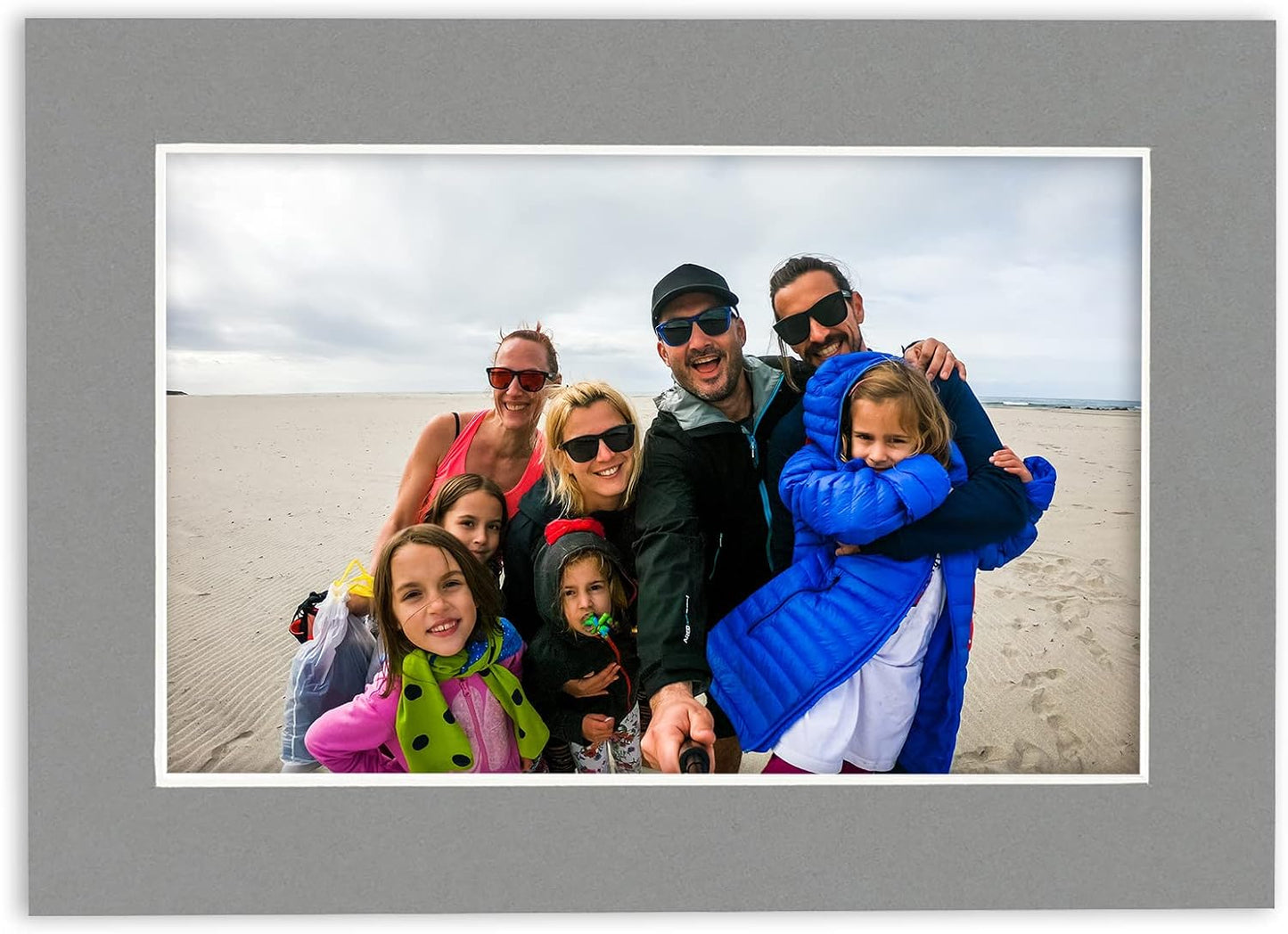 8x10 Mat for 6x8 Photo - Precut Mid Grey Picture Matboard for Frames Measuring 8 x 10 Inches - Bevel Cut Matte to Display Art Measuring 6 x 8 Inches - Acid Free Pack of Ten MATS