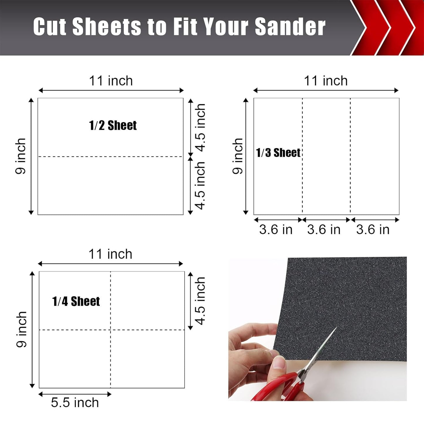 800 Grit Sandpaper, Wet Dry Sandpaper for Wood Metal Hand Sander Sand Paper Sandpaper Sheets Sandpaper Set Cut for Use 9" x 11"/12 Sheets