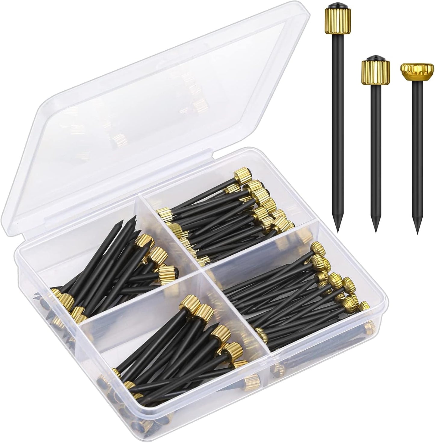 90PCS Picture Hanging Nails, 3 Sizes Wall Decorative Nails for Hanging Pictures Frame Kit Hanging Hardware Tool Hangers for Claw Drywall Nails (Small Medium Large Nails)