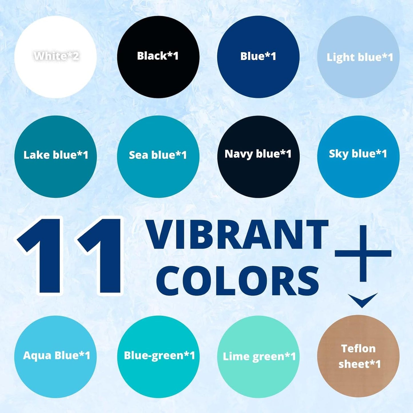 HTVRONT Heat Transfer Vinyl Blue HTV Vinyl - 13 Sheets of Various Blue HTV for Shirts, Turquoise Iron on Vinyl Compatible with Cricut Cutting Machine & Cameo
