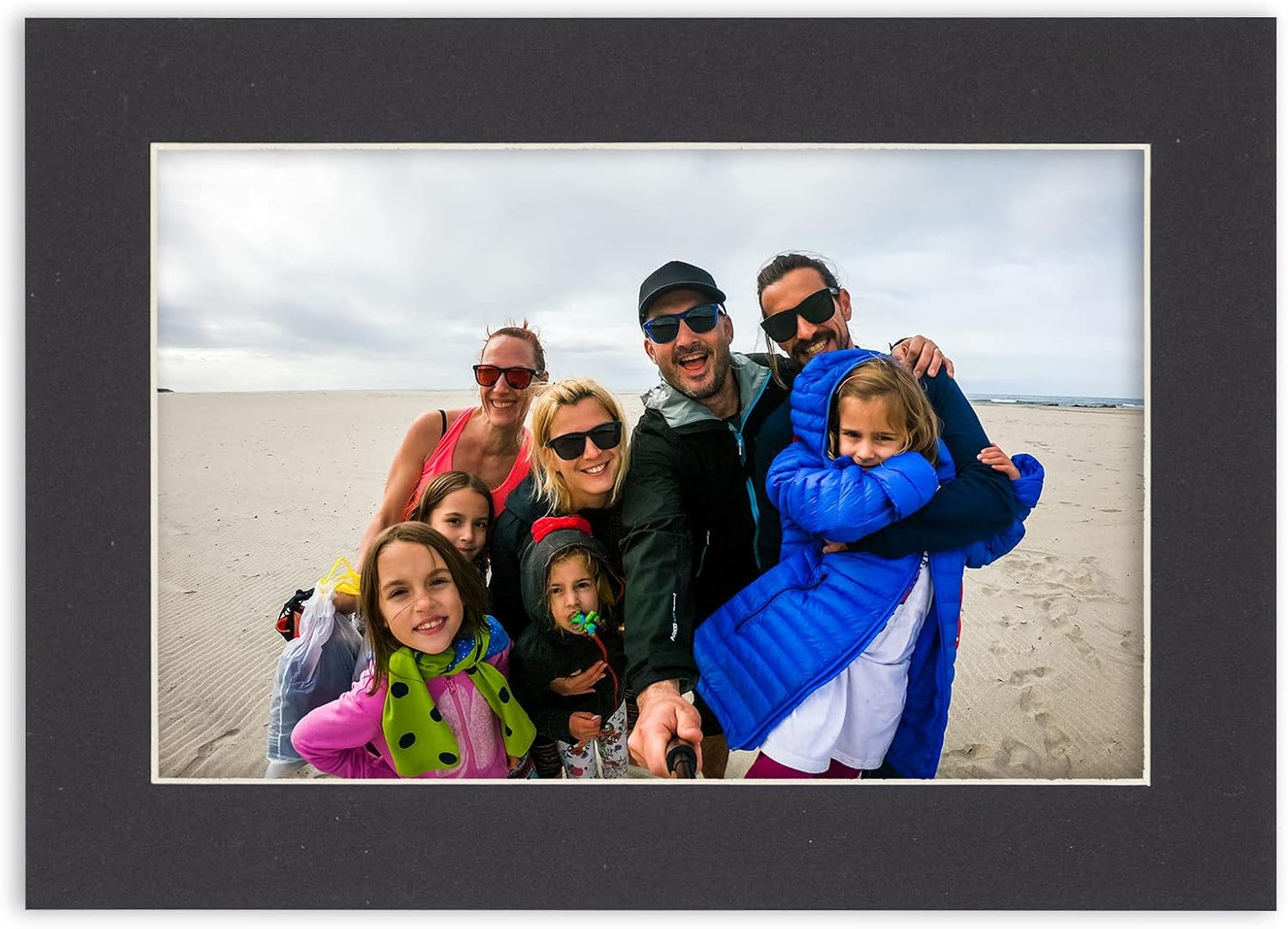 5x7 Mat for 8.5x11 Frame - Precut Mat Board Acid-Free Show Kit with Backing Board, and Clear Bags Black 5x7 Photo Matte Made to Fit a 8.5x11 Picture Frame Matboard for Framing, Pack of 10 Mats