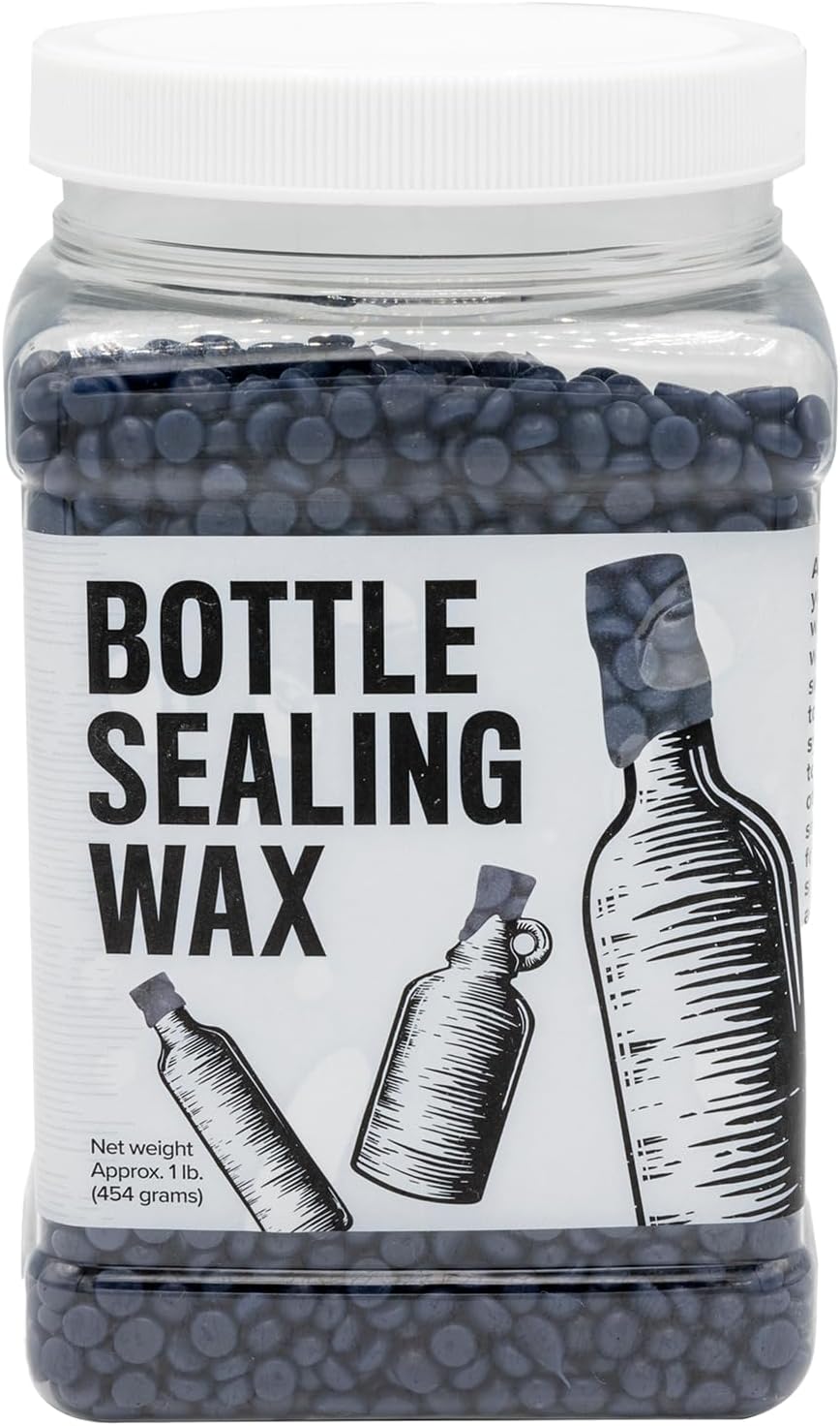 Blended Waxes, Inc. Bottle Sealing Wax, Pastille Wax Seal Beads For Wine, Beer, and Liquor Bottle Sealing, Seals Between 25-30 Bottles, 1 lb, Navy Blue