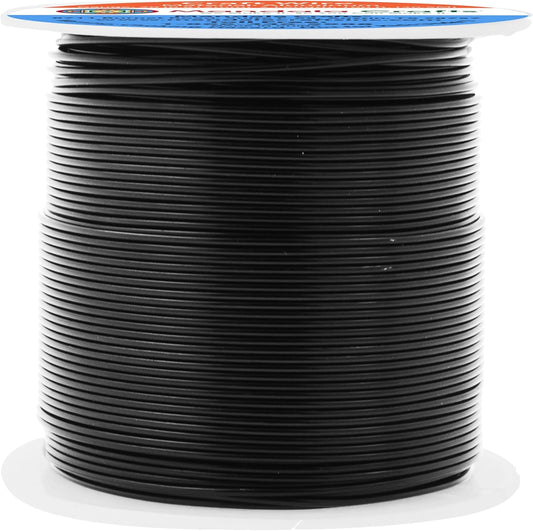 Mandala Crafts 12 14 16 18 20 22 Gauge Anodized Jewelry Making Beading Floral Colored Aluminum Craft Wire (20 Gauge, Black)