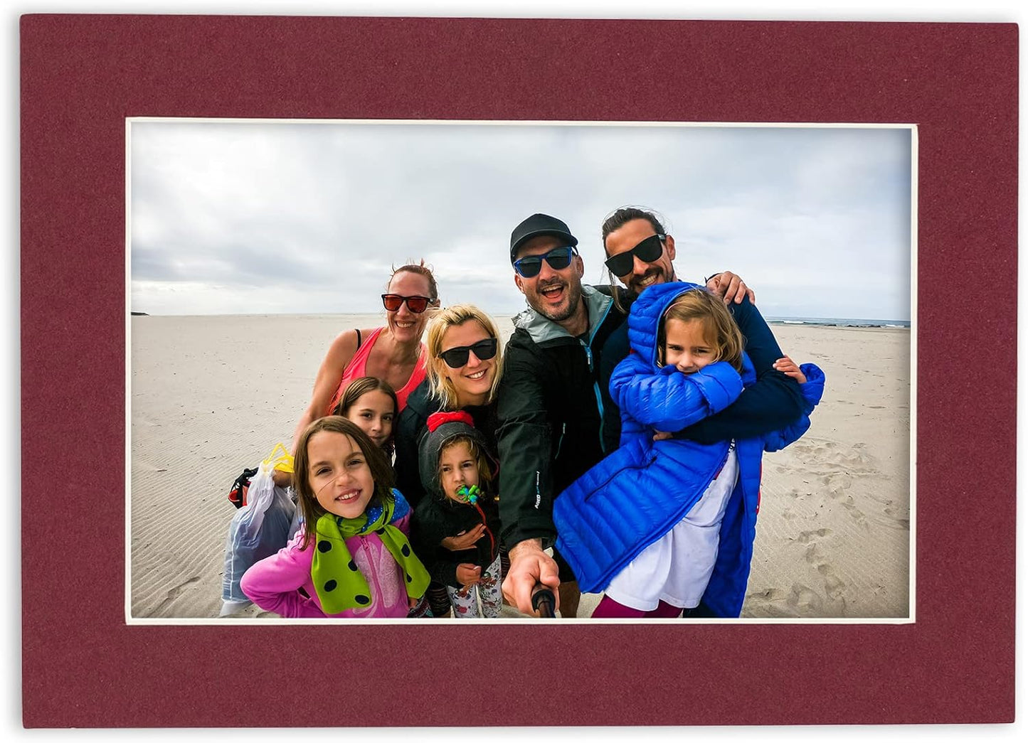 5x7 Mat for 8.5x11 Frame - Precut Mat Board Acid-Free Show Kit with Backing Board, and Clear Bags Maroon 5x7 Photo Matte Made to Fit a 8.5x11 Picture Frame Matboard for Framing, Pack of 25 Mats