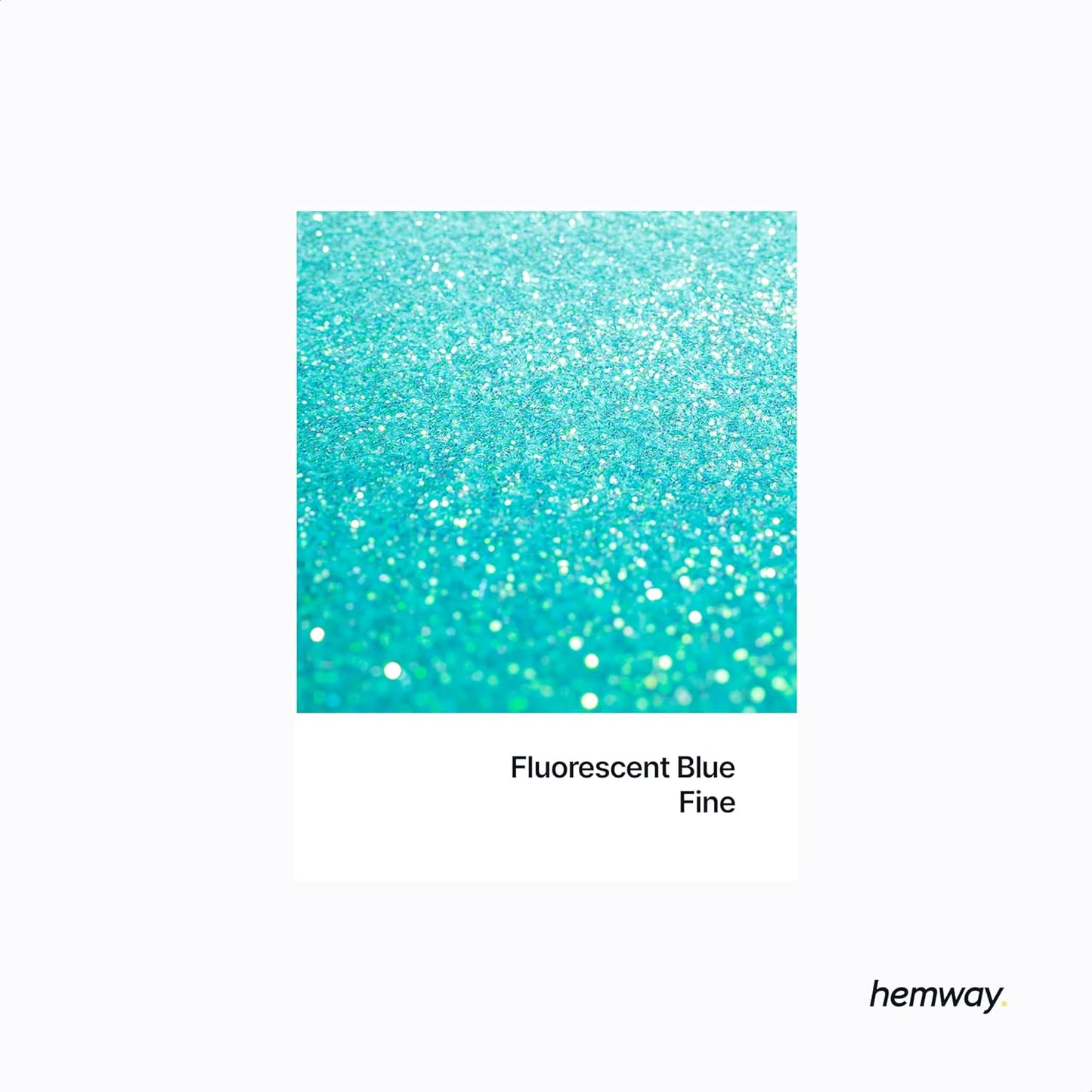 Hemway Polyurethane & Epoxy Resin Glitter 100g / 3.5oz Metallic Crystal Flake Additive for Flooring Jewelry Tumblers Glass Pigment - Fine (1/64" 0.015" 0.4mm) - Fluorescent Blue