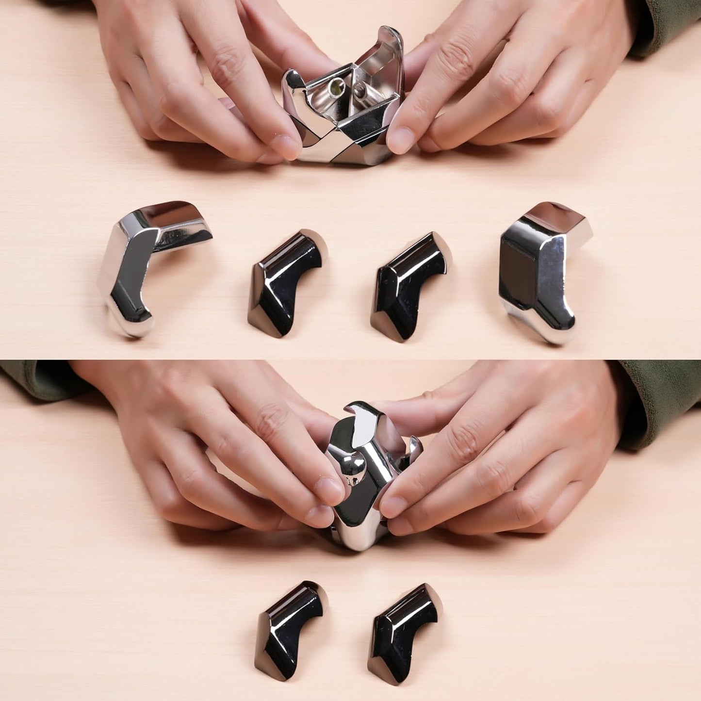 Metal-Puzzles Brain-Teaser 3D-Toys: Fidget-Toys Cool-Gadgets-Stuff Square-Cube-Box Puzzle-Toy ADHD Tools Stress Relief Gift for Kid Children Teen Adult Office Home School Christmas