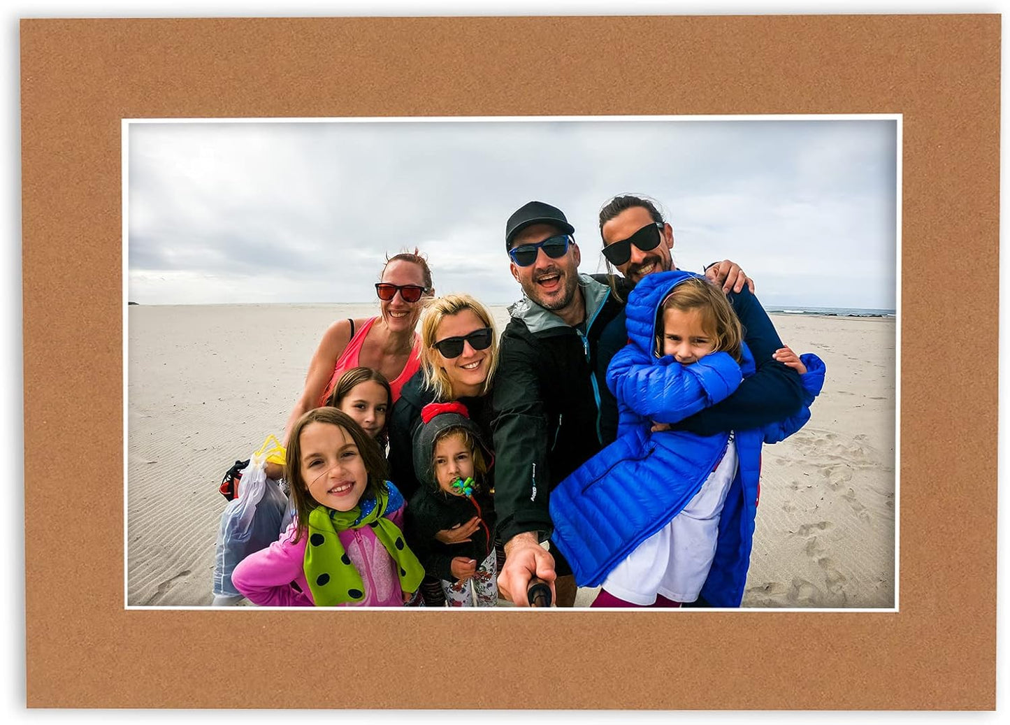 11x14 Mat Bevel Cut for 8.5x11 Photos - Acid Free Aged Oak Brown Precut Matboard - For Pictures, Photos, Framing - 4-ply Thickness