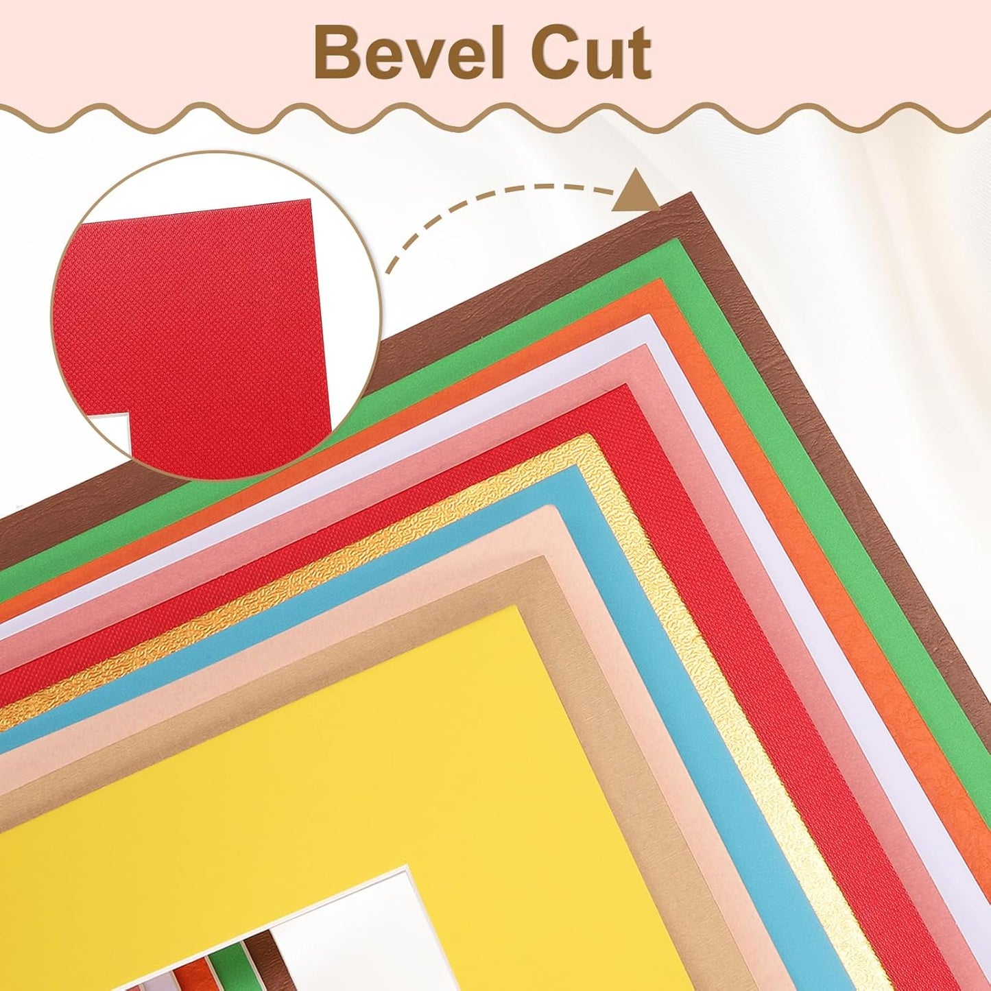 Picture Mats, 8 x 10 for 5 x 7 Pictures Acid Free White Core Bevel Cut Frame Mattes for Display Art Measuring, Sky Blue
