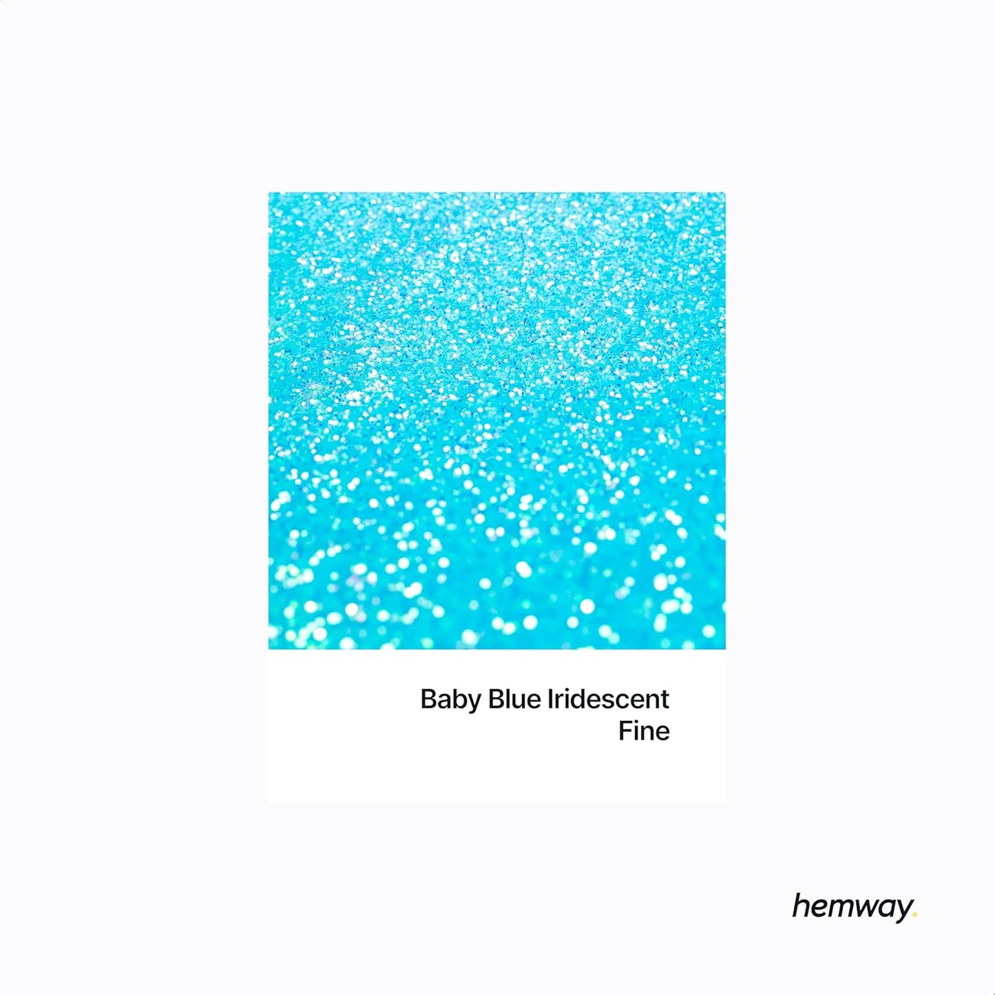 Hemway Polyurethane & Epoxy Resin Glitter 100g / 3.5oz Metallic Crystal Flake Additive for Flooring Jewelry Tumblers Glass Pigment - Fine (1/64" 0.015" 0.4mm) - Baby Blue Iridescent