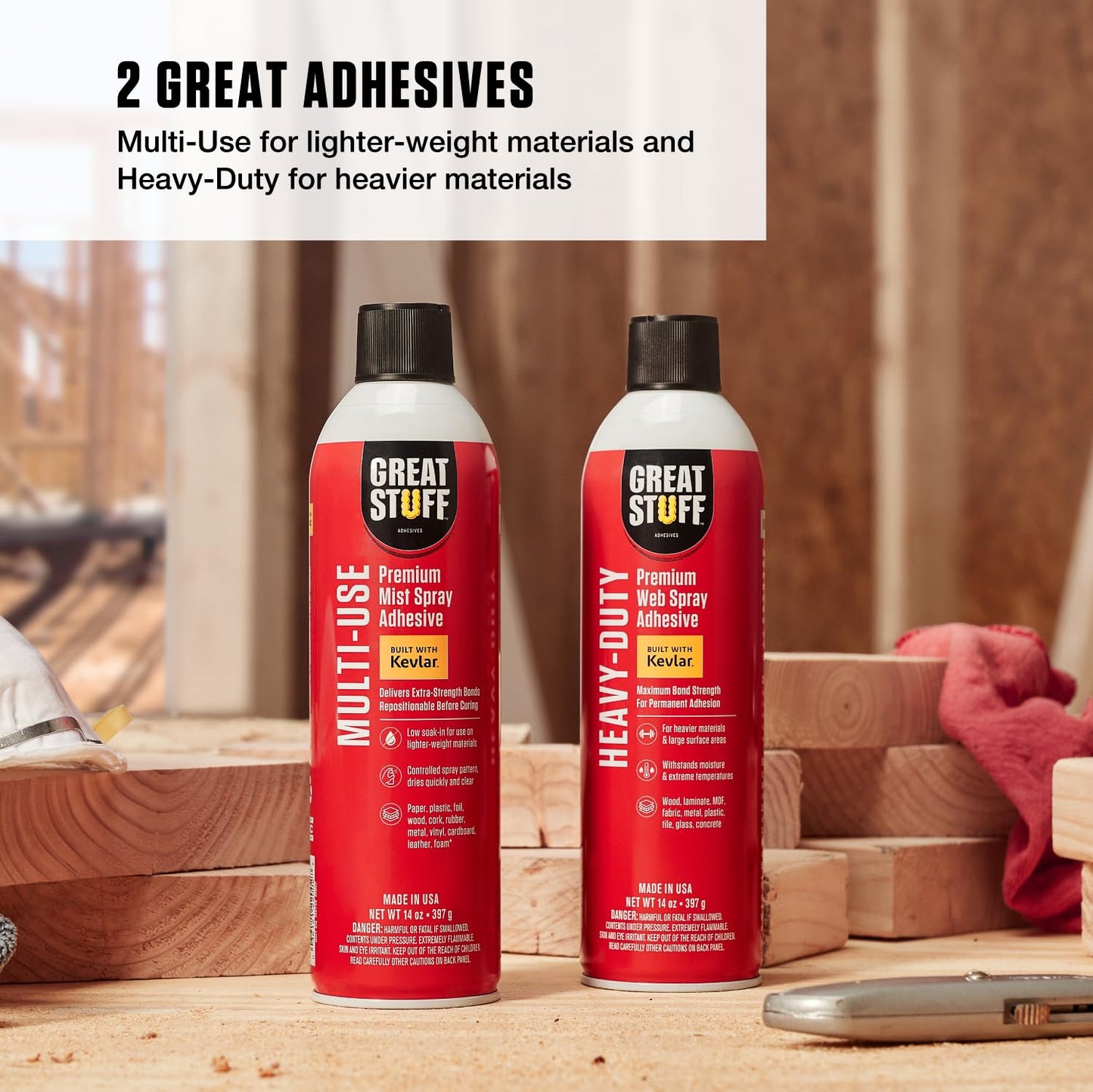 Great Stuff™ Multi-Use Mist Adhesive 3-Pack - 14 oz - Aerosol