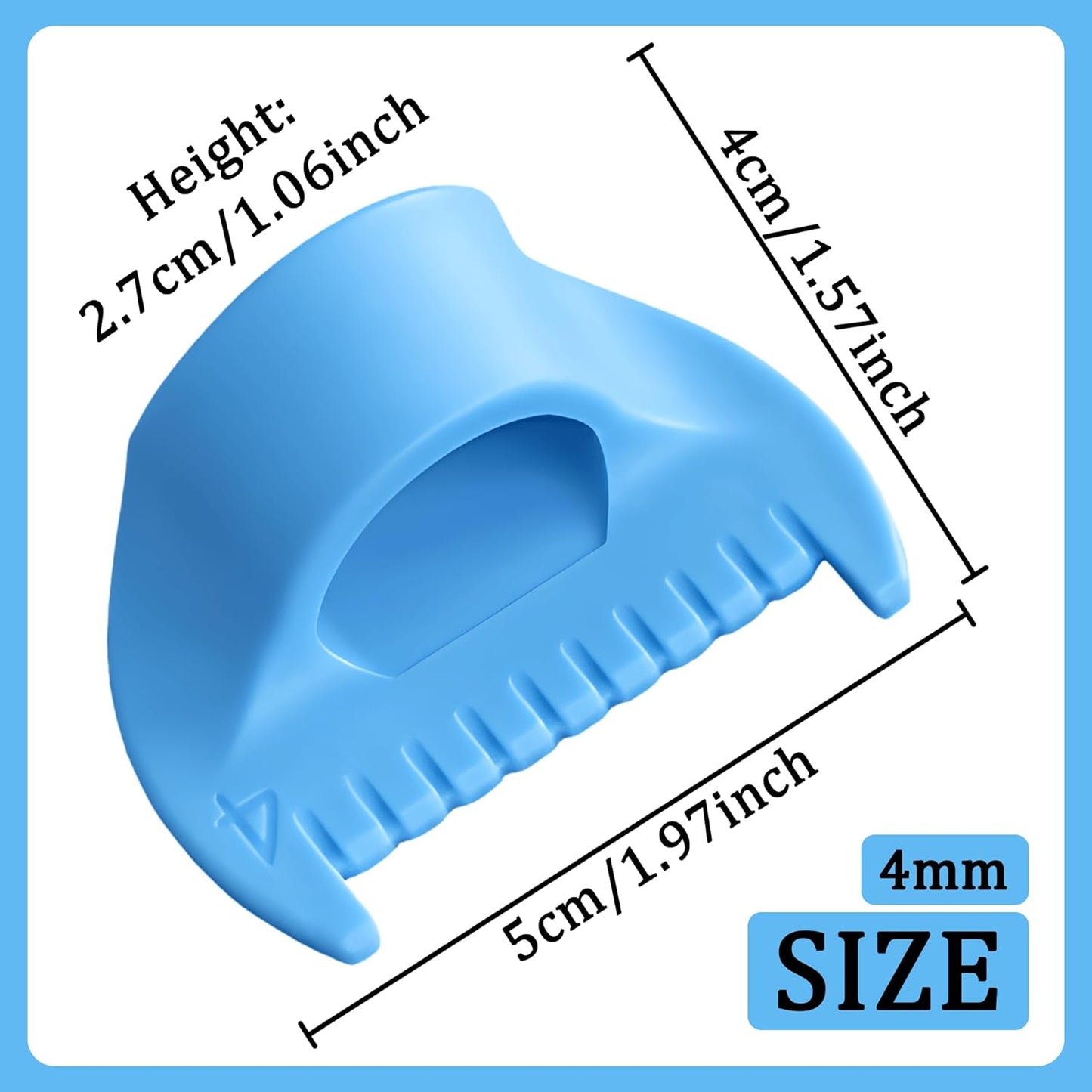 1 PCS 4mm Edge Lock Seam Guide, Mini Sewing Finger Ruler for Hand Sewing, DIY Sewing Kit Tool, Sewing Needle Gauge Measuring Guide, Blue