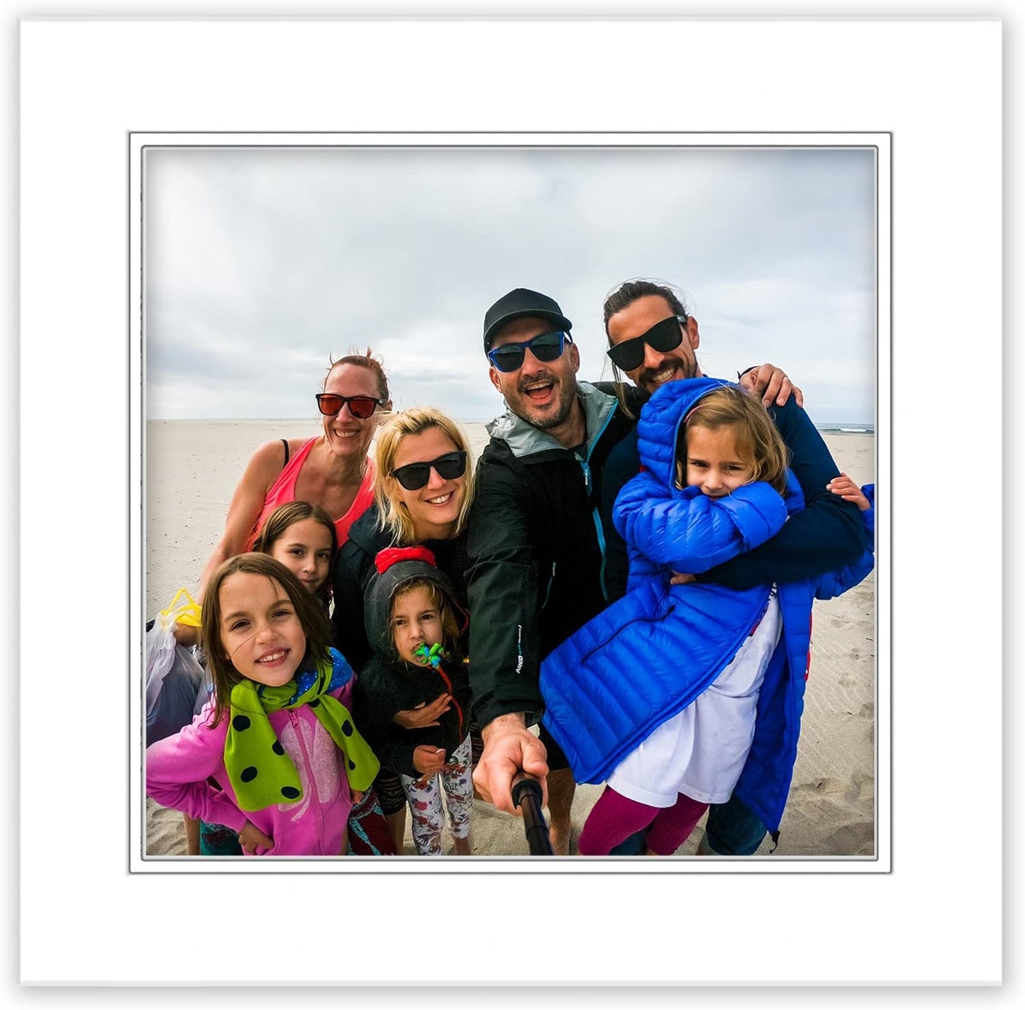 16x16 Mat for 12x12 Photo - Precut White on White Double Mat Picture Matboard for Frames Measuring 16 x 16 Inches - Bevel Cut Matte to Display Art Measuring 12 x 12 Inches - Acid Free ONE MAT