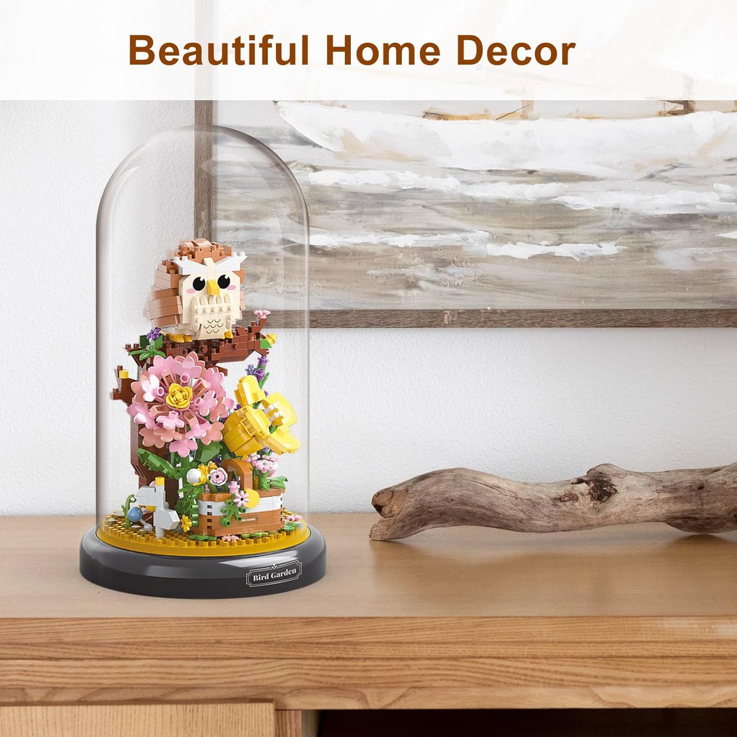 Owl Flower Bouquet Building Set Plants Friend Set Adults Bonsai Tree Party Favors for Kids Animal Building Blocks Set Valentine's Birthday Gift for Girlfriend Boys Girls Age 6-12+(Owl Garden)
