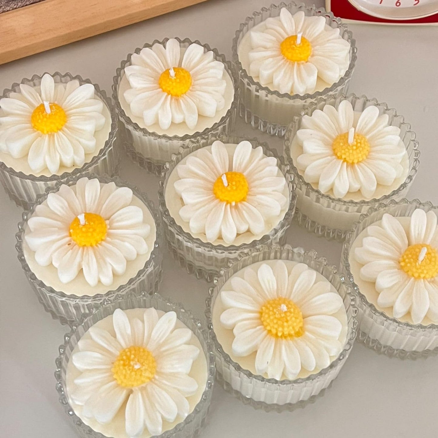 Daisy Candle Mold 4pack, Daisy Silicone molds for Candles, for soap,Candles,Resin,Polymer Clay, Plaster and More DIY Craft
