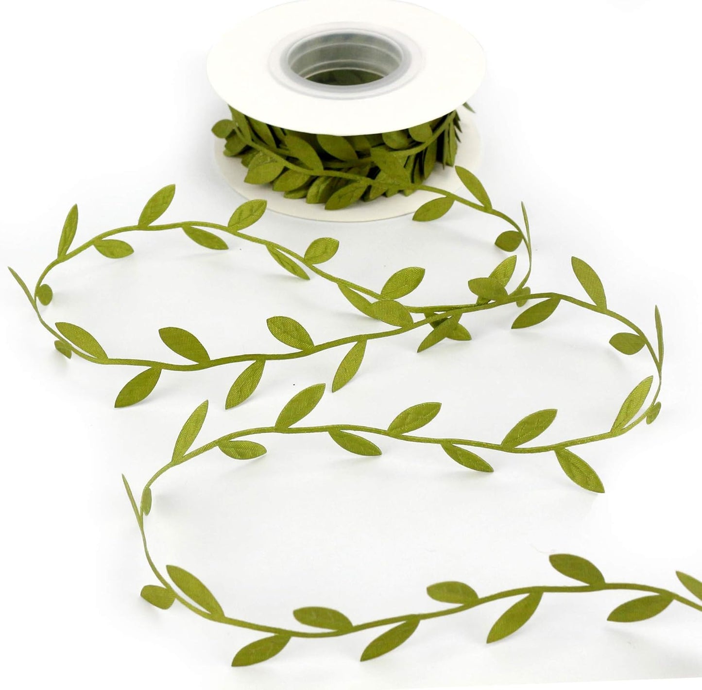 MEEDEE Leaf Trim - 1" x 20 Yards - Sage Green Ribbon for Leaf Wrapping Paper Sewing Craft Accessories Greenery Baby Shower Birthday Party Hemp Yarn Flowers Embellishments