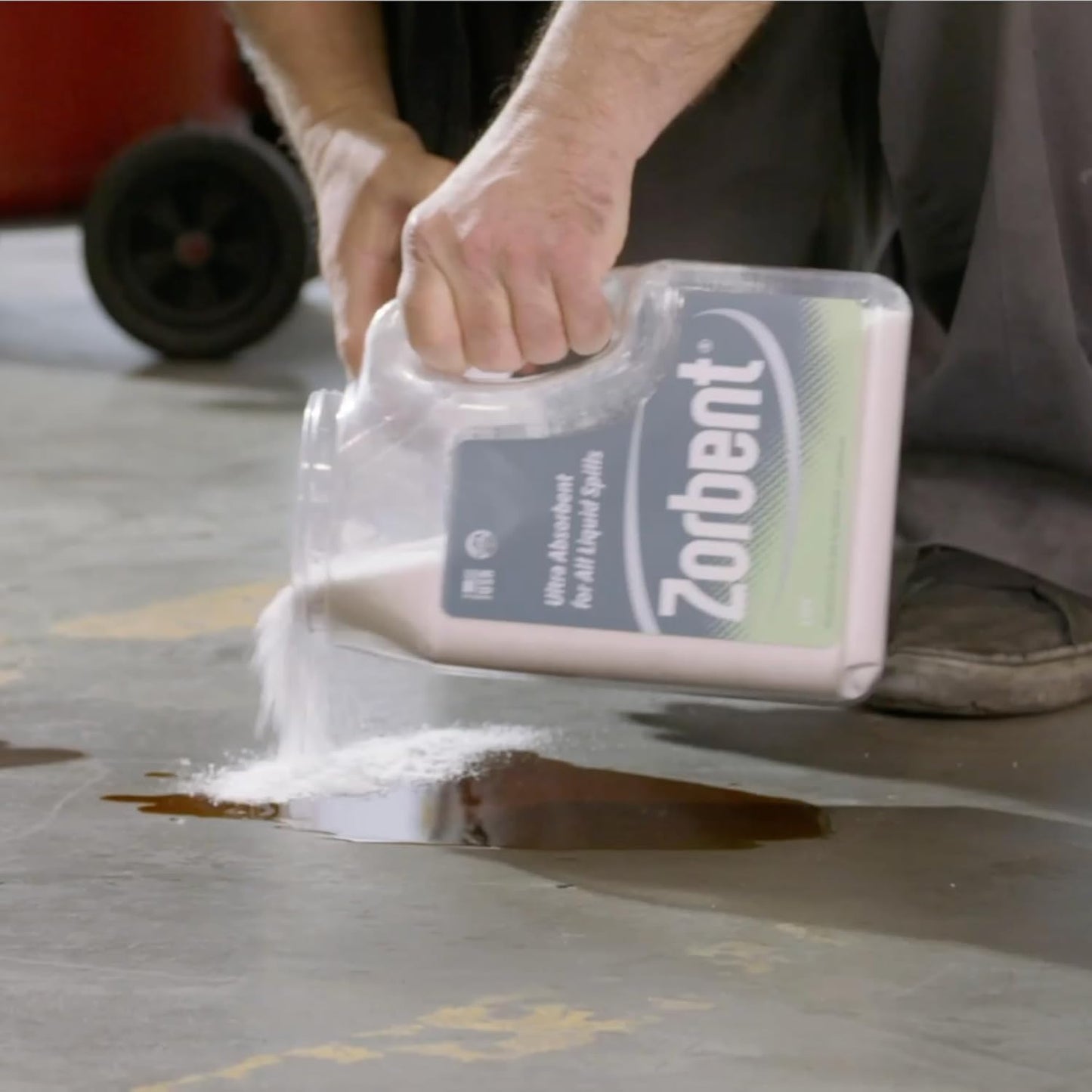 Zorbent Oil Spill Absorbent | 1 Cu Ft Bag Absorbs up to 6 Gallons of Liquid. Replaces 98 lbs of Clay. Non-Toxic, Low-Dust, with Cleaning Agent. For Fast Industrial Spill Cleanup.