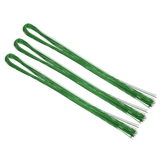 PATIKIL 32 Inch 22 Gauge Floral Stem Wire, 4 Pack/160 Pieces Bouquet Stem Paper Wrapped for DIY Crafts Flower Arrangements, Green