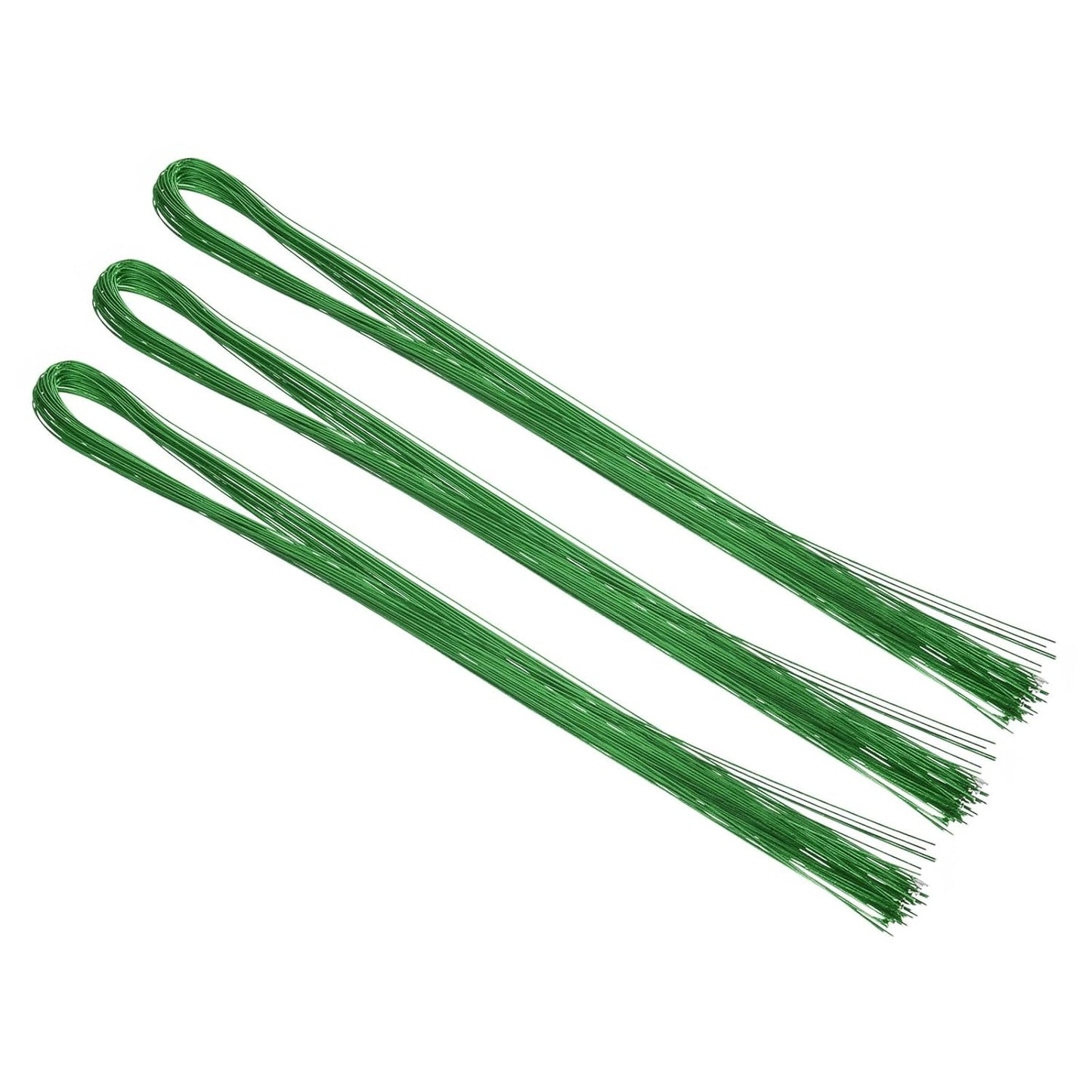 PATIKIL 32 Inch 22 Gauge Floral Stem Wire, 5 Pack/200 Pieces Bouquet Stem Paper Wrapped for DIY Crafts Flower Arrangements, Green