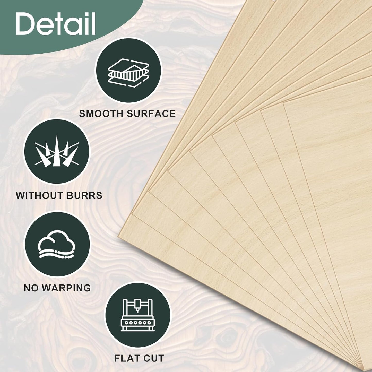 6 Pack Basswood Sheets for Crafts 1/8x12x18 Inch 3mm Larger Basswood for Laser Cutting, Drawing,Wood Burning, Architectural Models.Plywood Sheets Unfinished Squares Wood Boards for DIY Crafts.