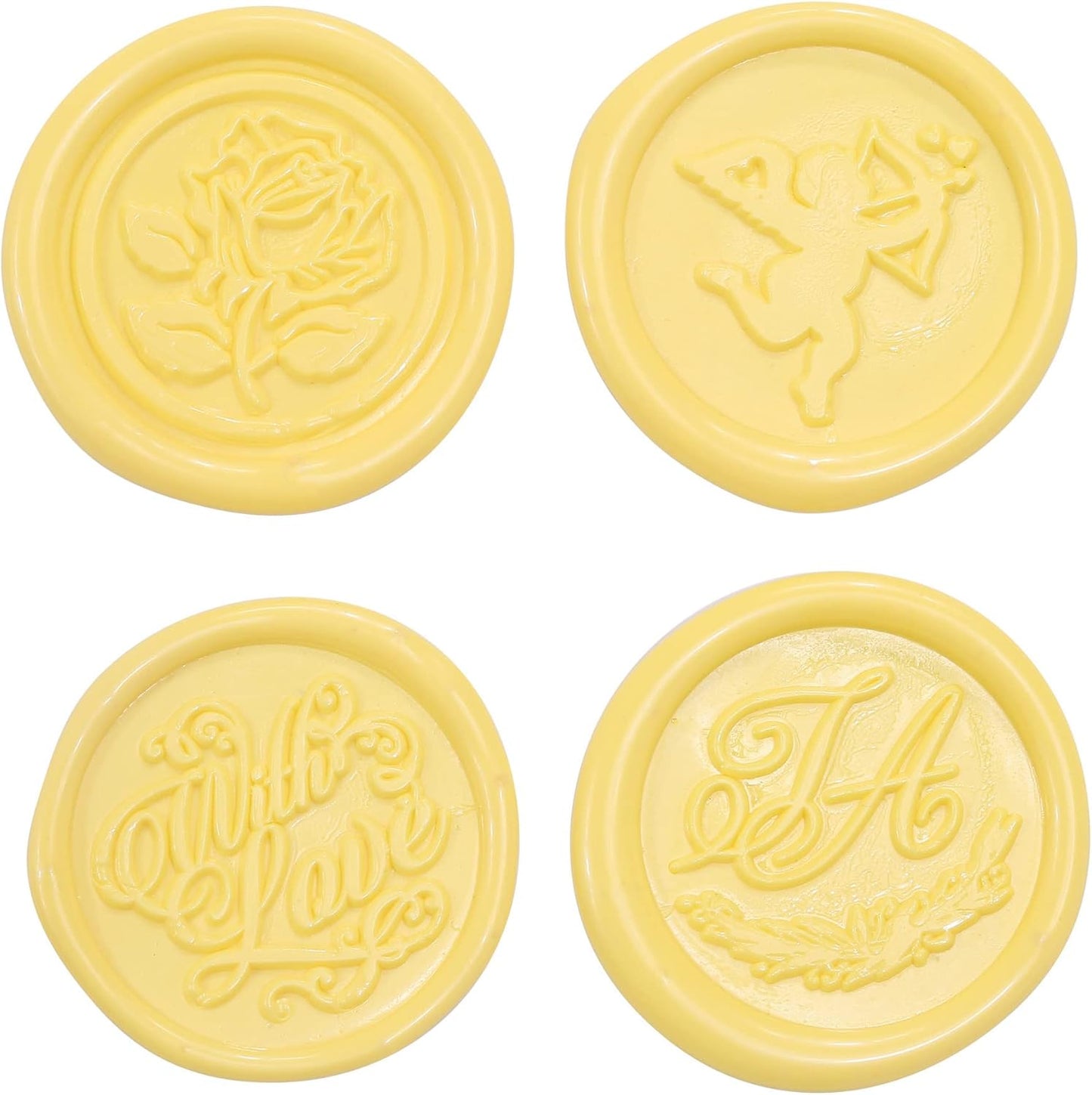 Yoption 15 Pieces Light Yellow Glue Gun Sealing Wax Sticks for Wax Seal Stamp, Great for Wedding Invitations, Envelopes, Cards, Christmas Gift Ideas, Wine Packages (Light Yellow)