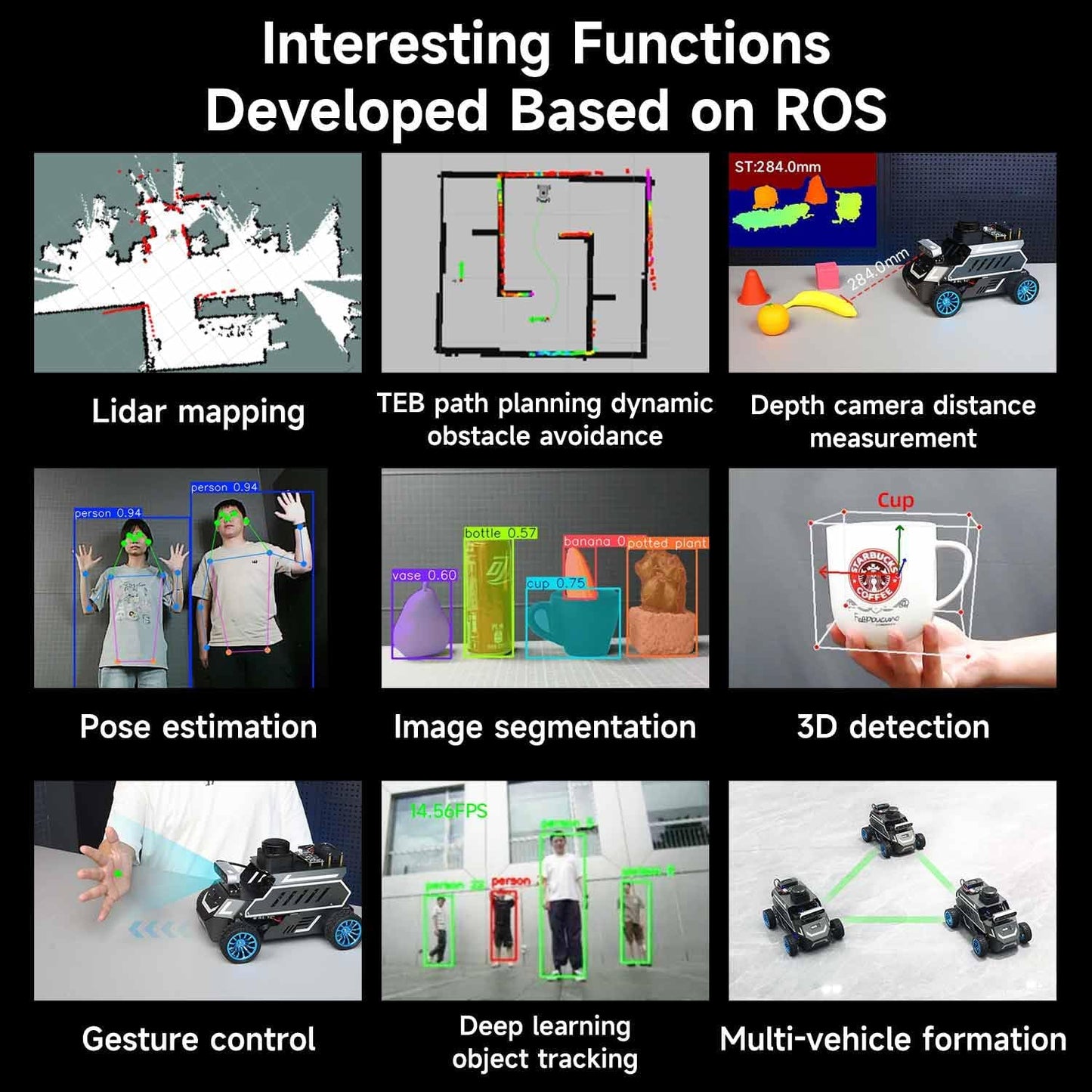 Yahboom ROS2 Robot Car with Ackerman Steering Chassis, TOF LiDAR, AI Visual Recognition, Embodied Intelligence for Jetson Nano B01 4GB, Raspberry Pi 5, Jetson ORIN (Standard Ver with Pi5-8GB)