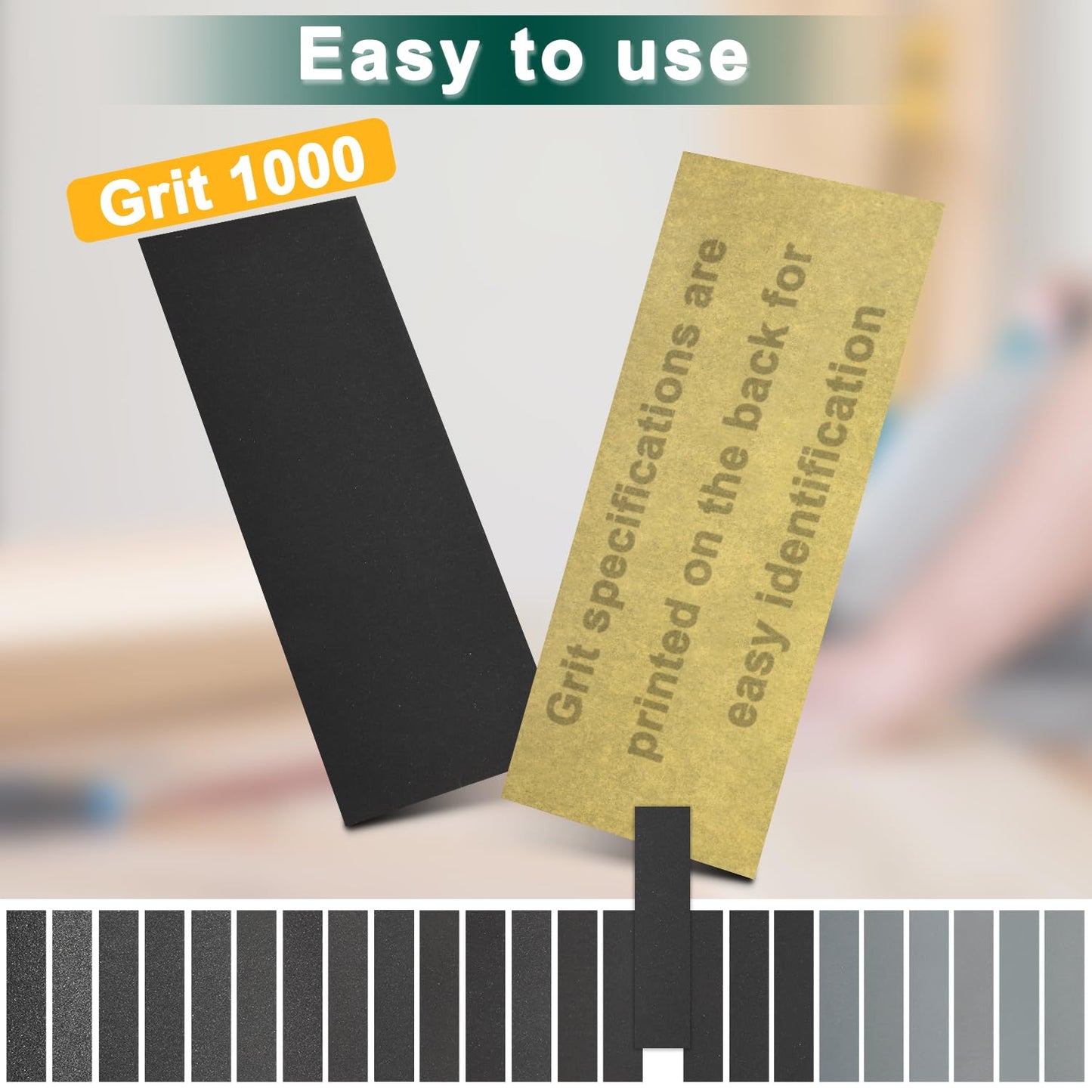 20PCS Sand Paper 1000 Grit Sandpaper Sheets, 9 x 3.6 Inch Wet Dry Sandpaper Sheets, Sand Paper for Metal, Wood Furniture, Automotive and Crafts