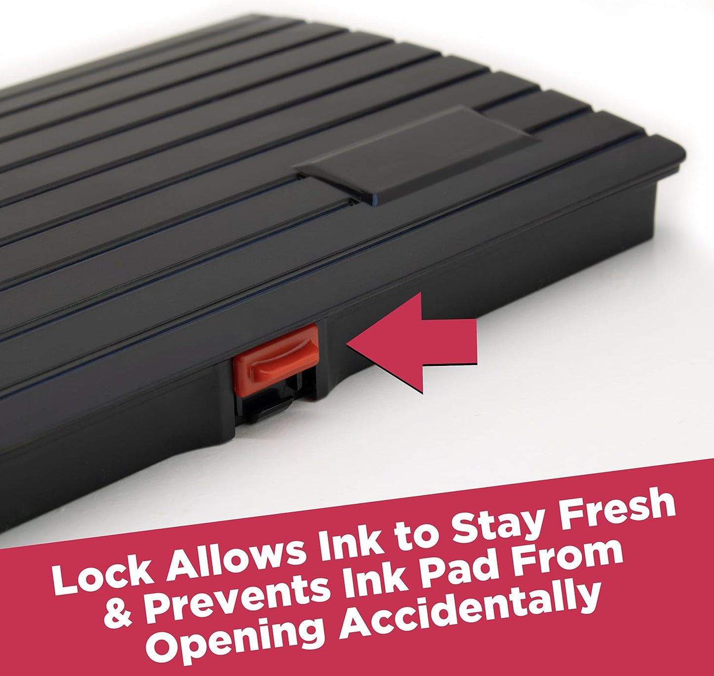 Large Premium Crimson Red Ink Stamp Pad - 3" by 6" - Quality Felt Pad