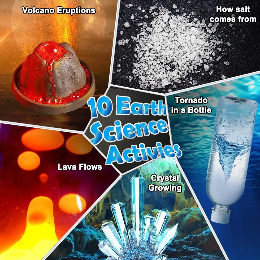 UNGLINGA 70 Lab Experiments Science Kits for Kids Educational Scientist Toys Birthday Gifts Idea for Girls Boys, Chemistry Set, Erupting Volcano, Fruit Circuits, S.T.E.M Activities Science Project