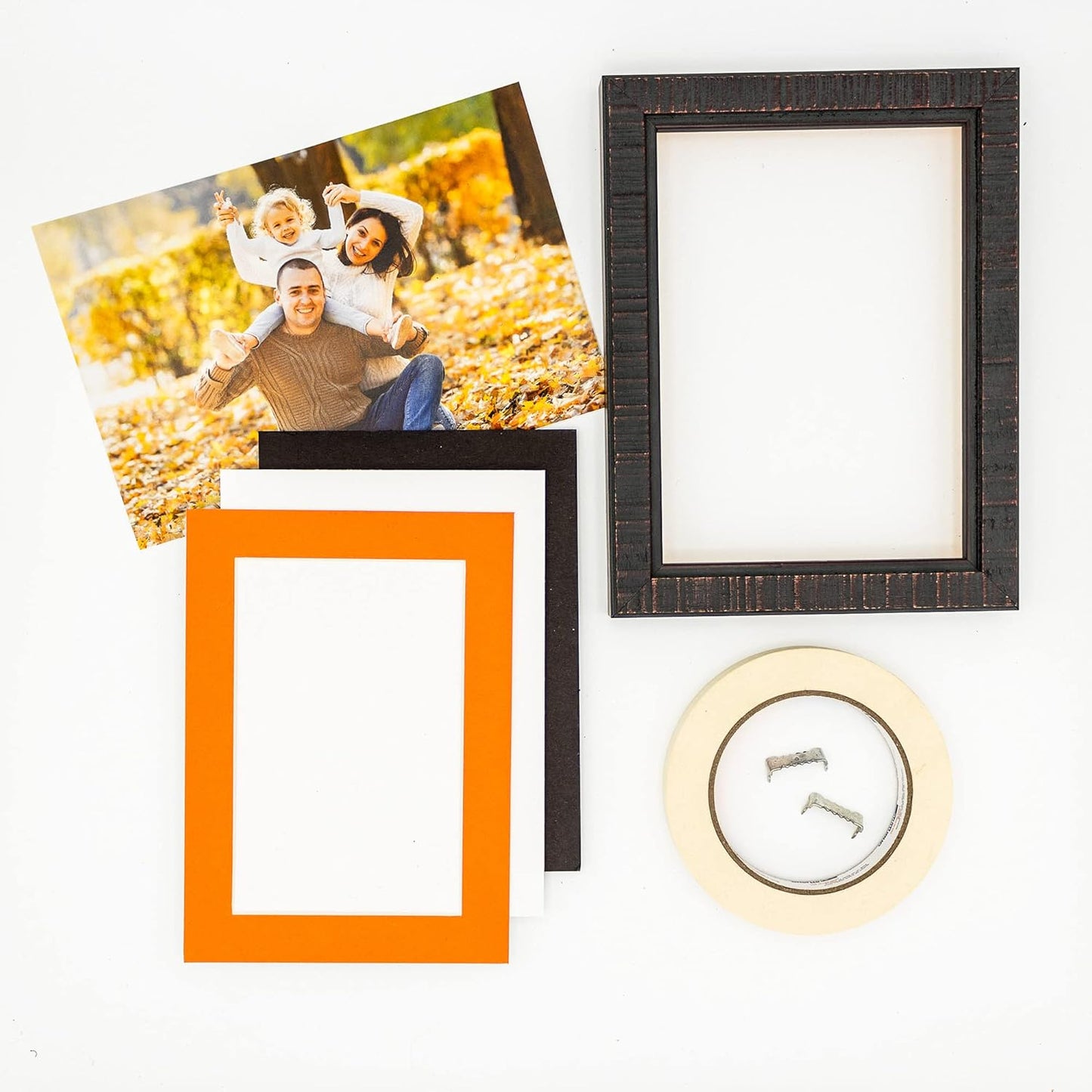11x14 Mat for 8.5x11 Photo - Precut Orange Picture Matboard for Frames Measuring 11 x 14 Inches - Bevel Cut Matte to Display Art 8.5 x 11 Inches - Acid Free ONE MAT with Backing Board & Clear Bag