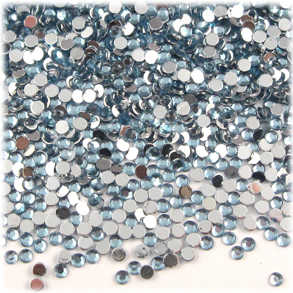 The Crafts Outlet 1,440pc Rhinestones Round 3mm (10ss) Lavender (Light Purple)
