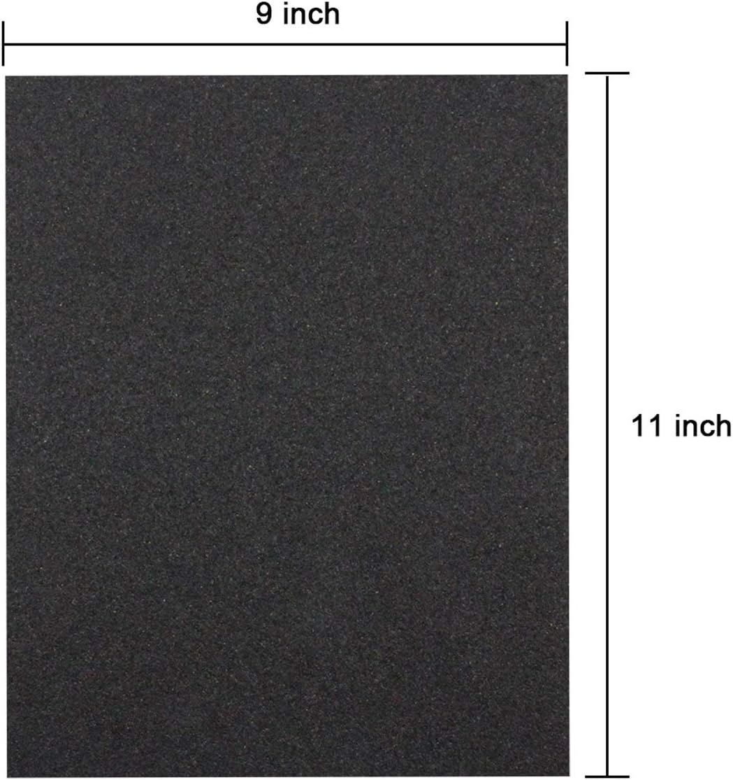 Sandpaper Sheets, 1000 Grit Dry Wet Sand Paper, 9 x 11 Inch,Silicon Carbide, for Wood Furniture Finishing,Metal Sanding and Automotive Polishing,10 -Sheet