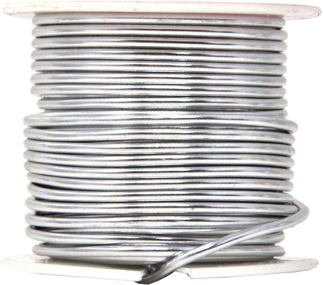 Mandala Crafts 12 Gauge Anodized Aluminum Craft Wire for Jewelry Making - 276 FT Colored Flexible Silver Copper Black Pink Ice Blue Red Wire - Bendable for Bonsai Armature Crafting Sculpting