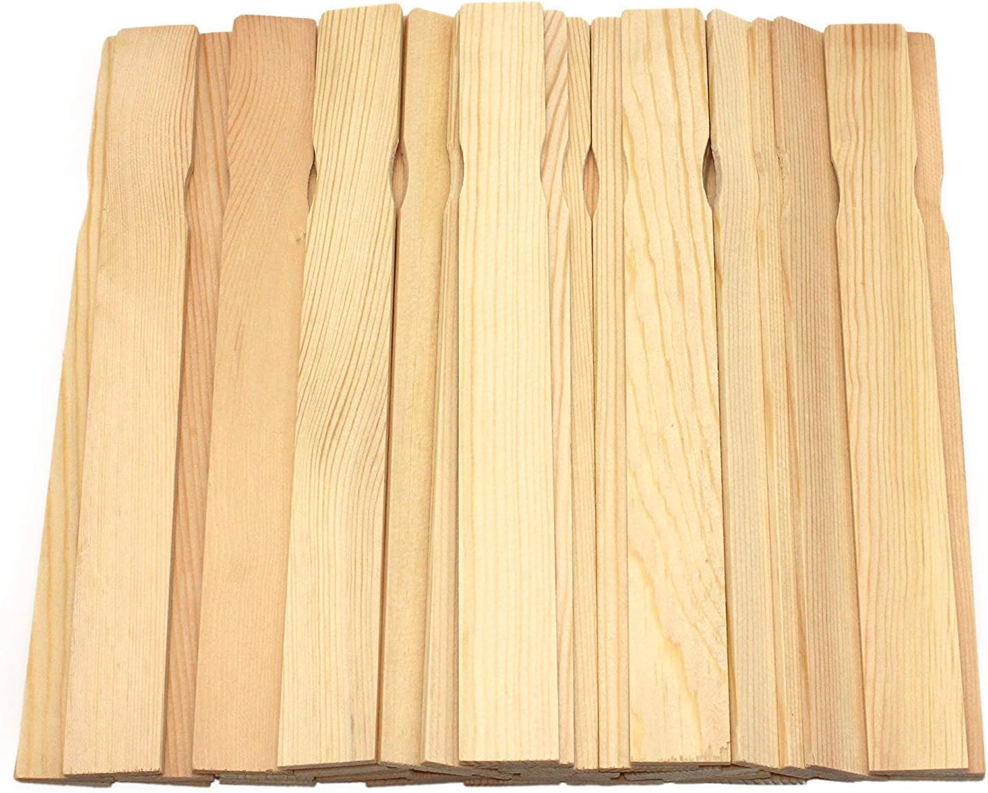 Wooden Paint Stir Sticks - Rewiss Paint Sticks 12 Inch Wood Stirrers Paddles Resin or Kids Wooden Craft Sticks, Garden and Library Markers(Pack of 50)