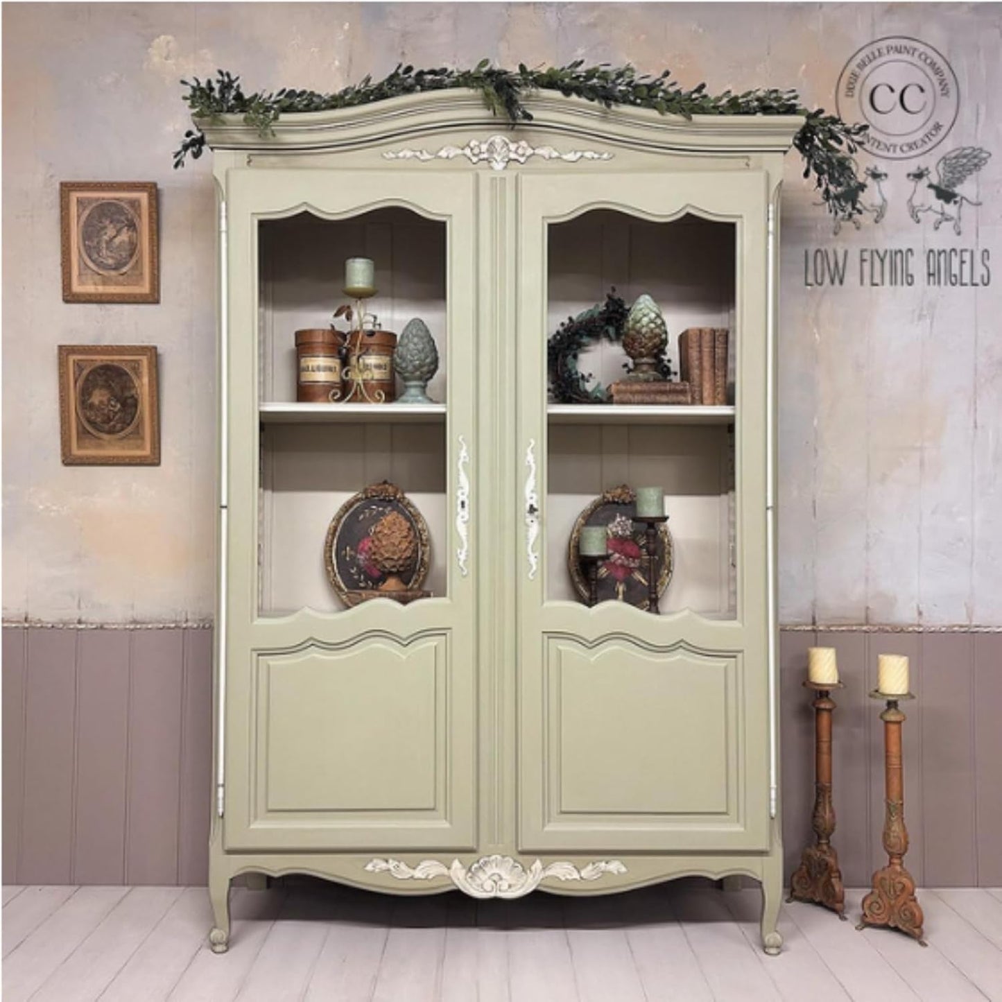 Dixie Belle Paint Company Chalk Finish Furniture Paint – Olive Wood (1 Gallon / 128oz) – Matte Chic Chalk Mineral DIY Furniture Paint