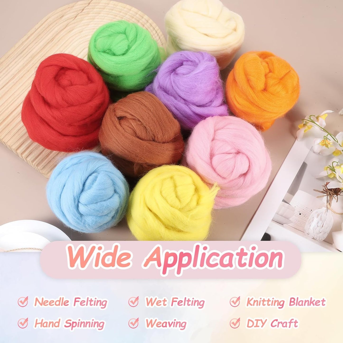 PATIKIL Wool Roving Yarn, 150G/5.3OZ Soft Felting Wool Pure Chunky Roving Yarn Bulk for Needle Felting Knitting Blanket Spinning Weaving DIY Craft, Dark Khaki