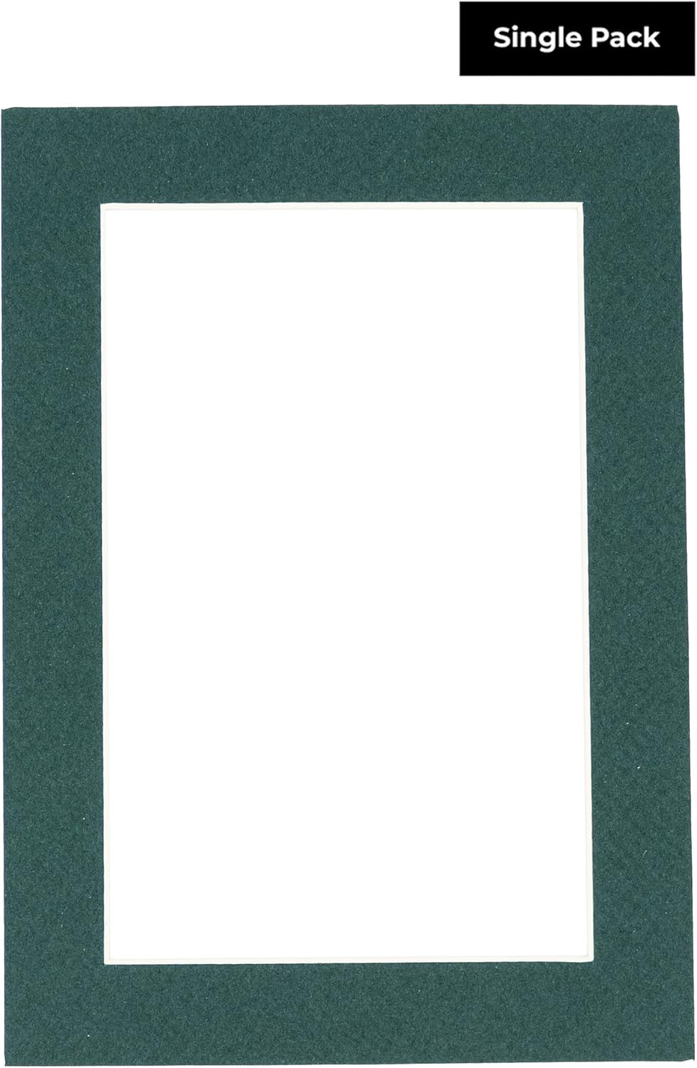 8x10 Mat Bevel Cut for 5x8 Photos - Acid Free Forest Green Precut Matboard With Backing Board and Crystal Clear, Self Seal Photo Mat Bag - For Pictures, Photos, Framing - 4-ply Thickness