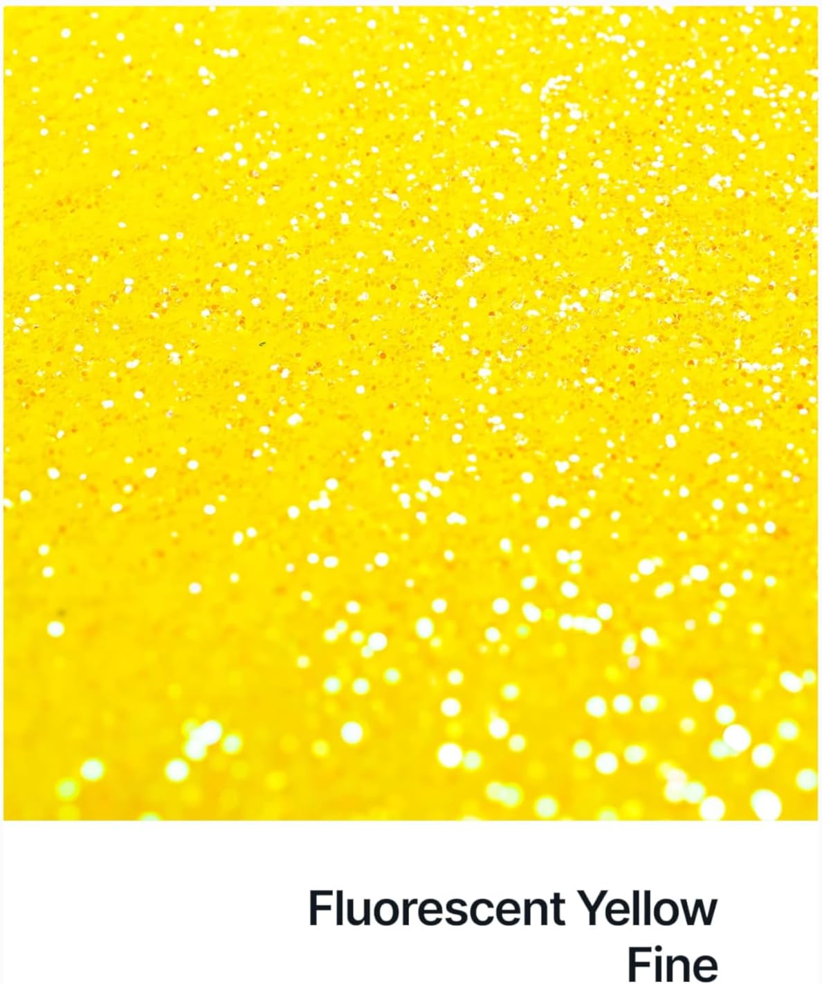 Hemway Polyurethane & Epoxy Resin Glitter 100g / 3.5oz Metallic Crystal Flake Additive for Flooring Jewelry Tumblers Glass Pigment - Fine (1/64" 0.015" 0.4mm) - Fluorescent Yellow