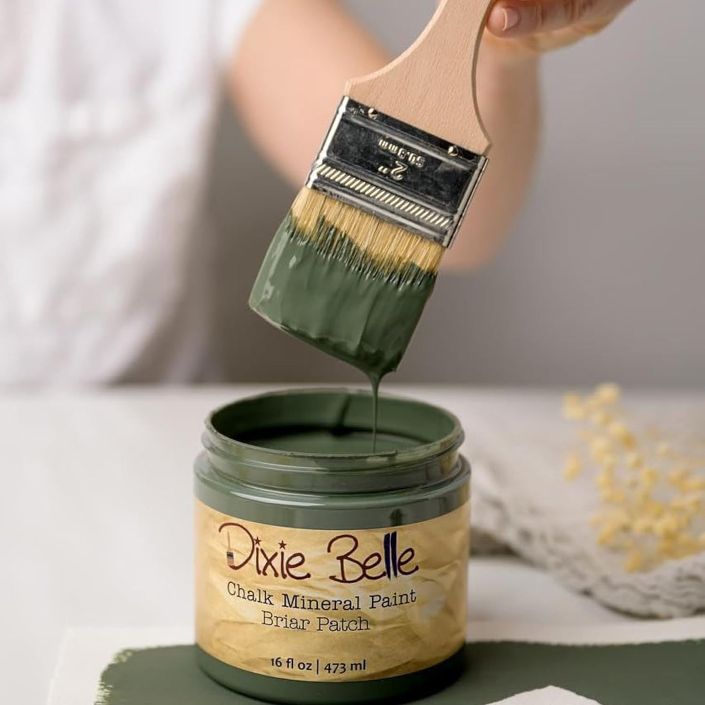 Dixie Belle Paint Company Chalk Finish Furniture Paint – Briar Patch (16oz) – Matte Chic Chalk Mineral DIY Furniture Paint