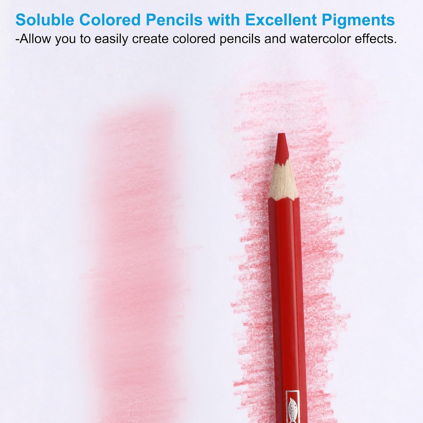 PATIKIL Watercolor Pencil, 6Pcs Water Soluble Pencils for Blending, Coloring, Sketch Drawing, Painting, Orange
