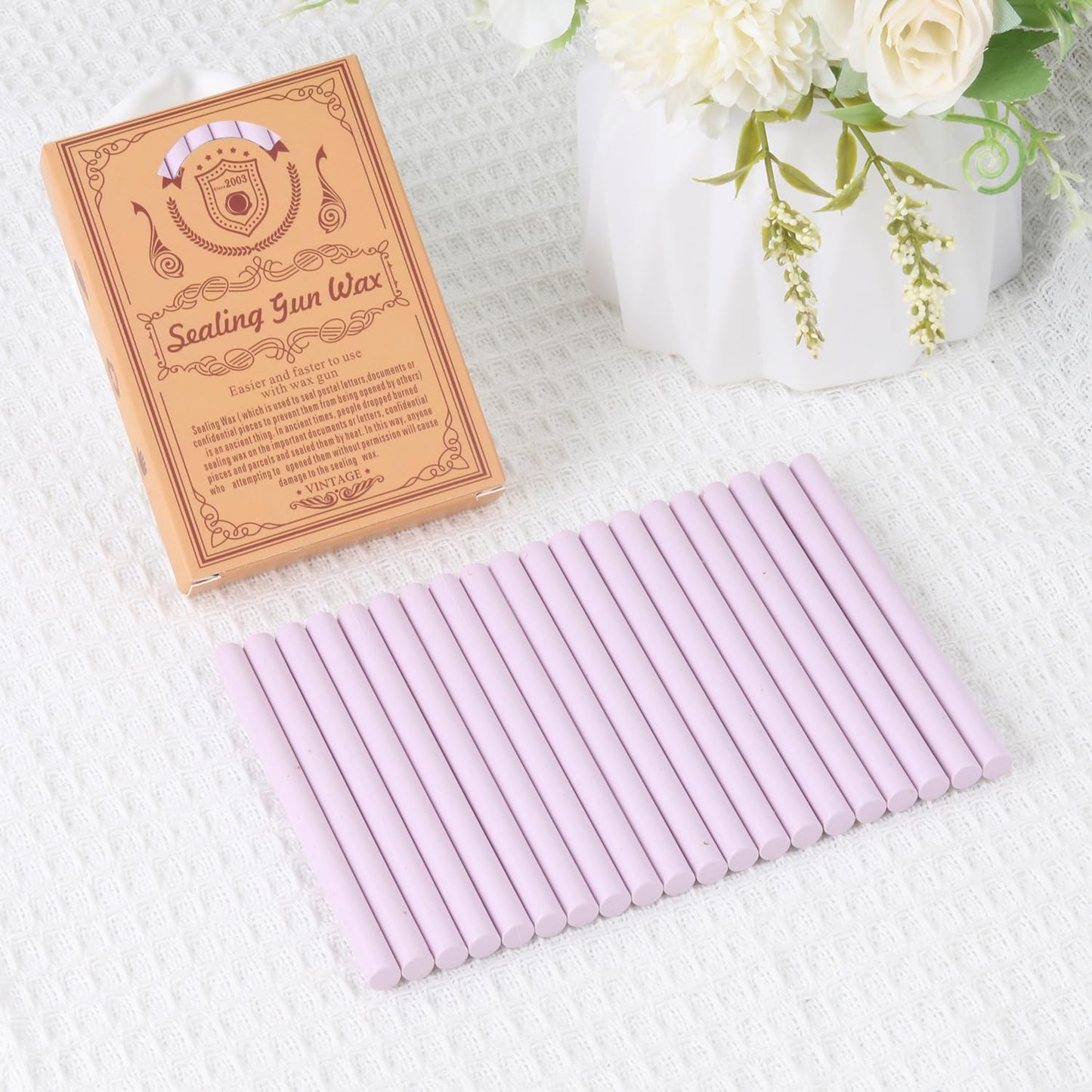 Sakura Pink Sealing Wax Sticks, WASOHLING 20Pcs Glue Gun Wax Seal Sticks for Wax Seal Stamp, Light Pink Wax Seals for Christmas Wedding Invitation Envelope Letter Seals, Craft Adhesive (Mini Size)