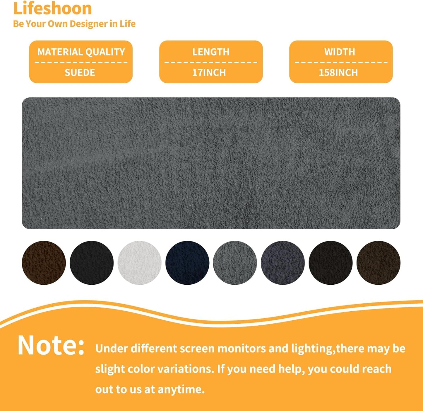 Fabric Repair Patches, 17X158 Inch Self-Adhesive Suede Patches Tape Durable, DIY Large Fabric Repair for Sofa, Couches, Furniture, Chair, Clothing （17X158 Inch, Dark Blue）